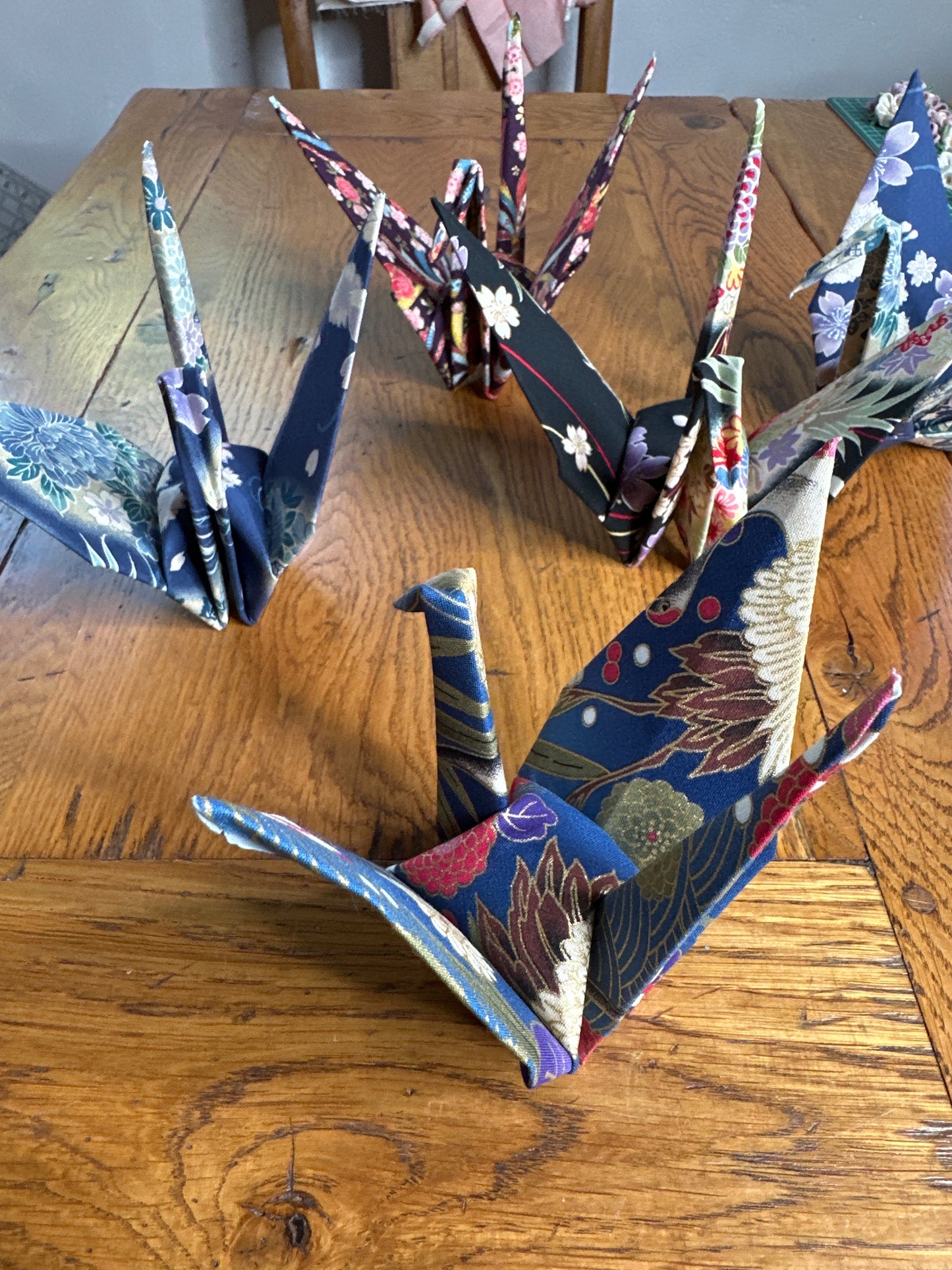 Grue oiseaux japonais en coton