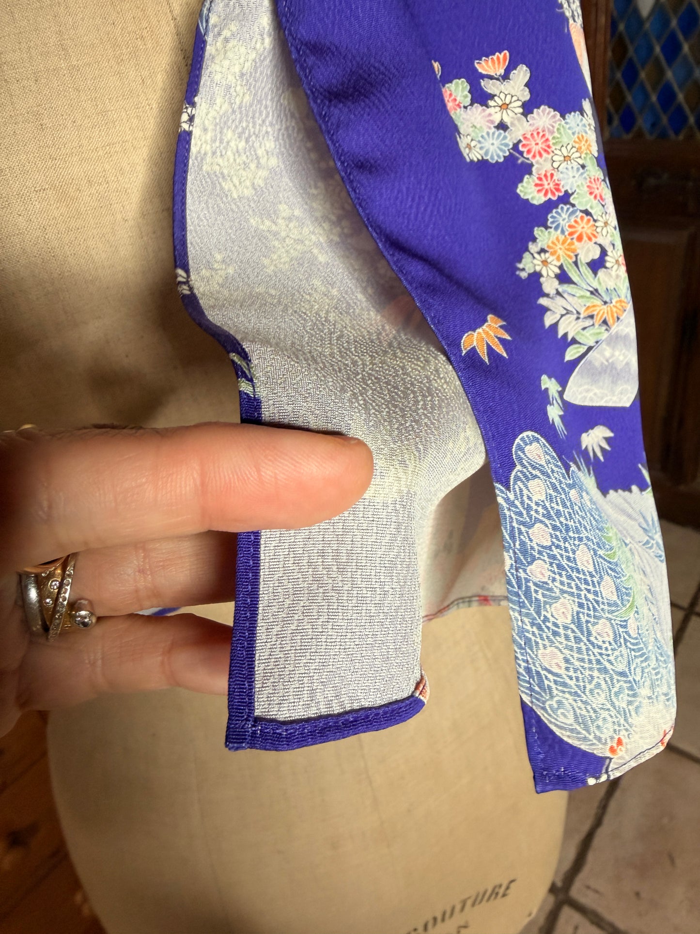 Foulard kimono japonais en soie Neuf