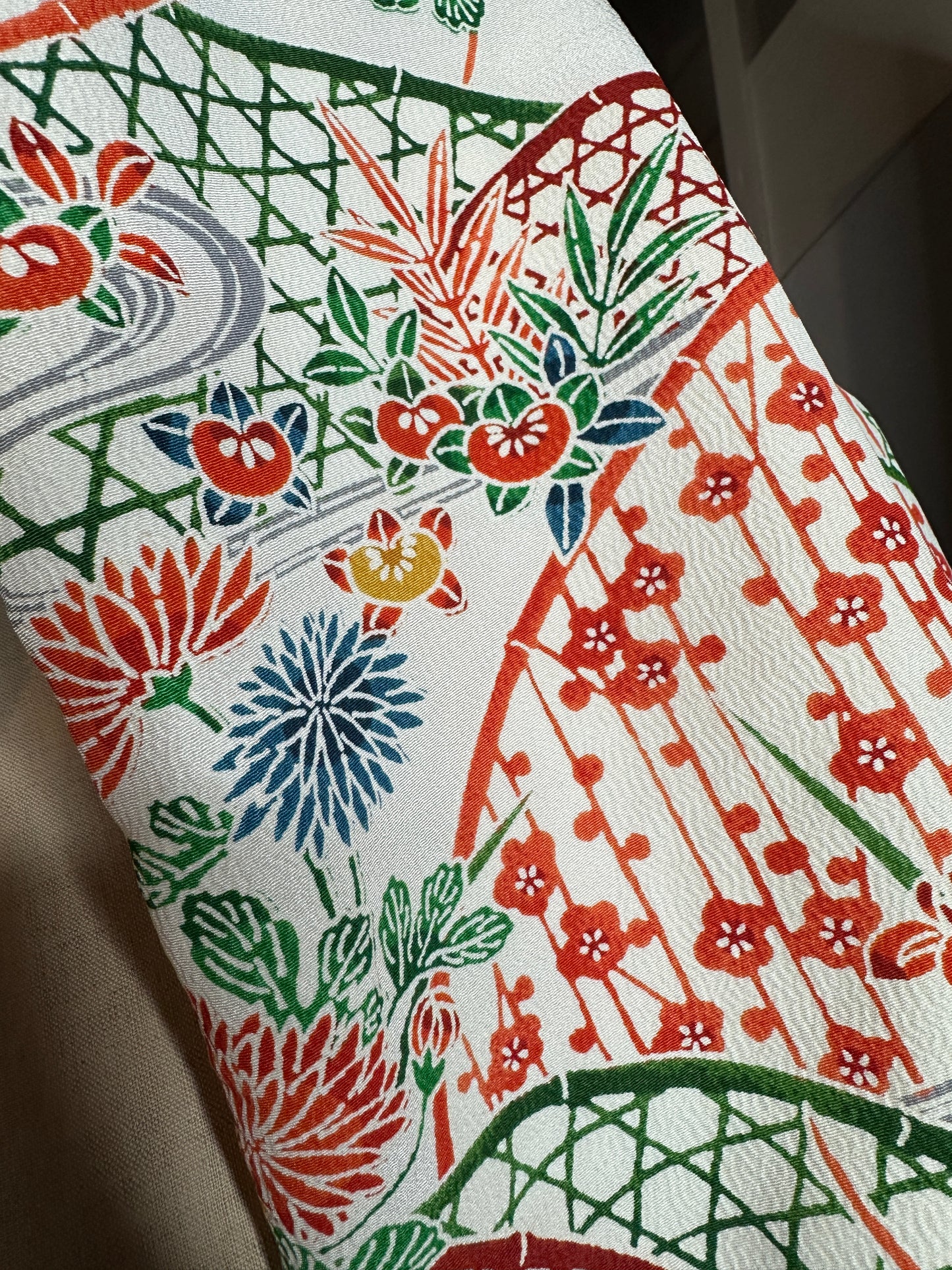 Tour de cou foulard kimono japonais en soie