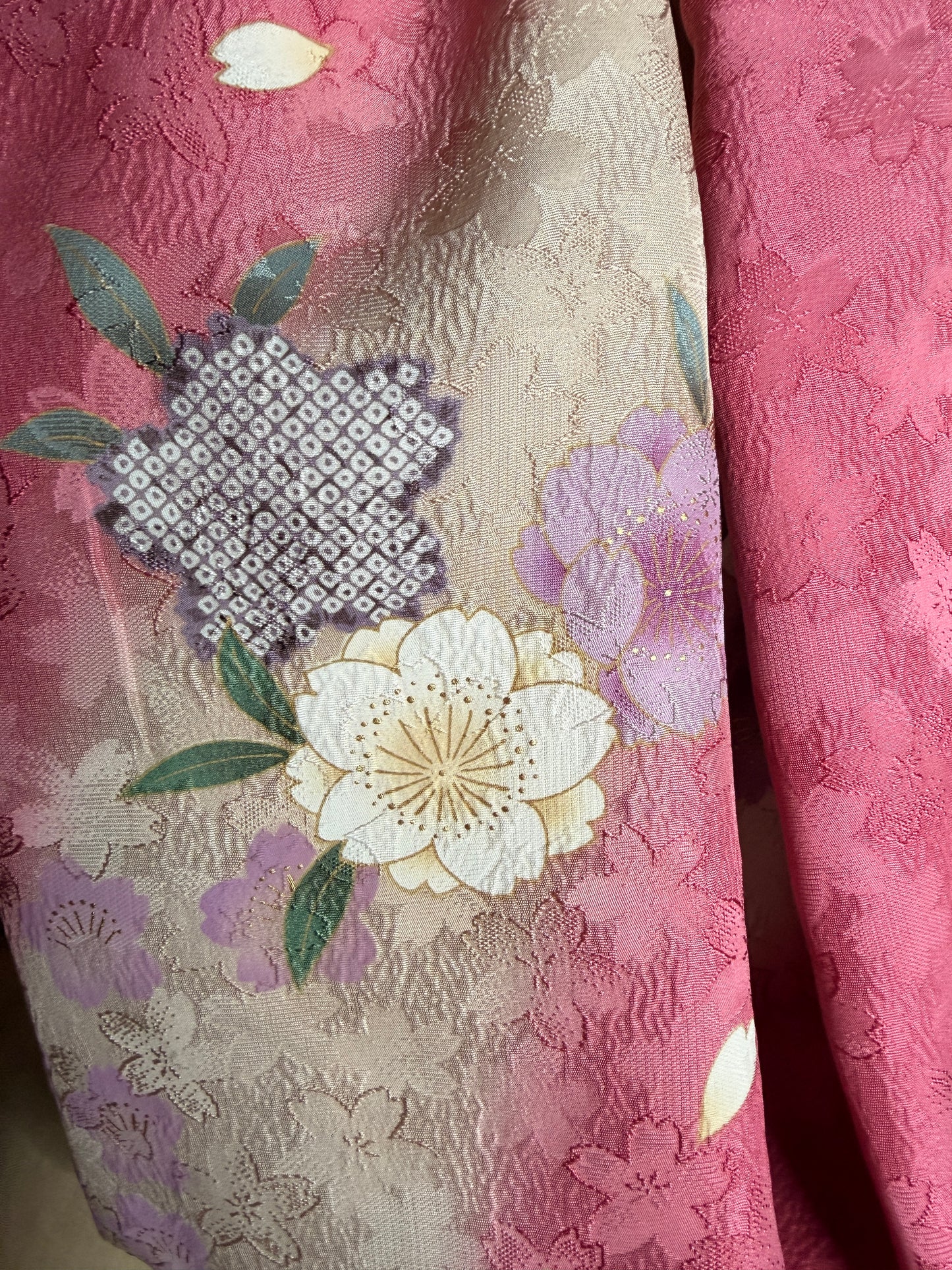 Snood tour de cou kimono Japonais furisode en soie Neuf