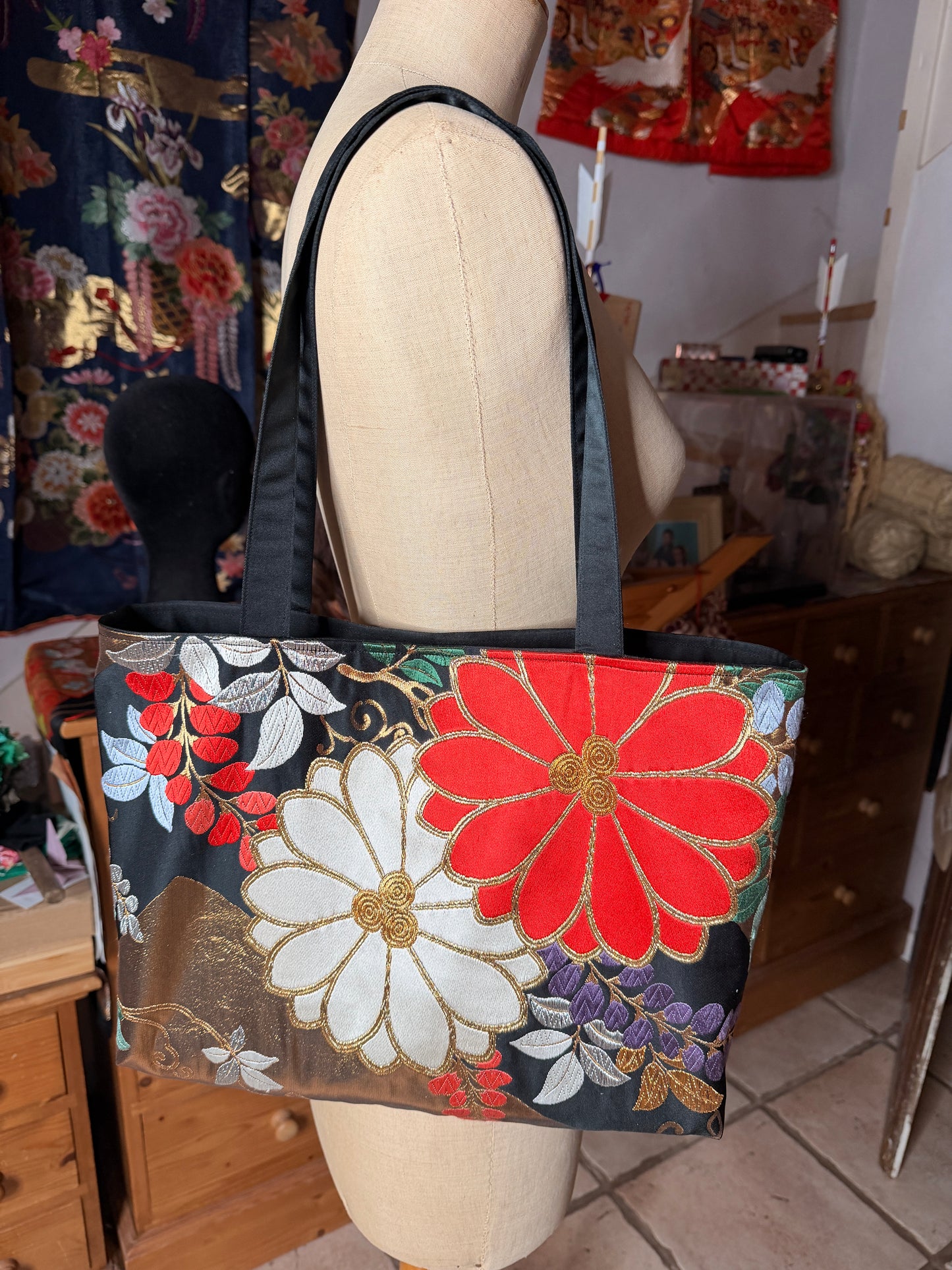 Sac Obi japonais en soie
