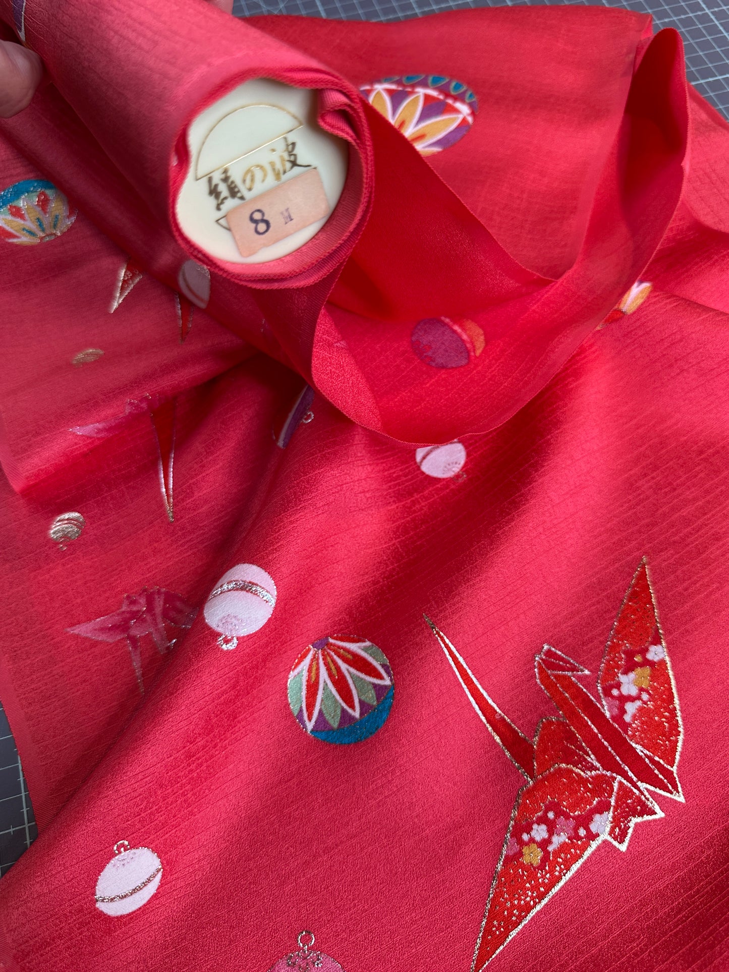 Tour de cou snood kimono japonais enfant en soie