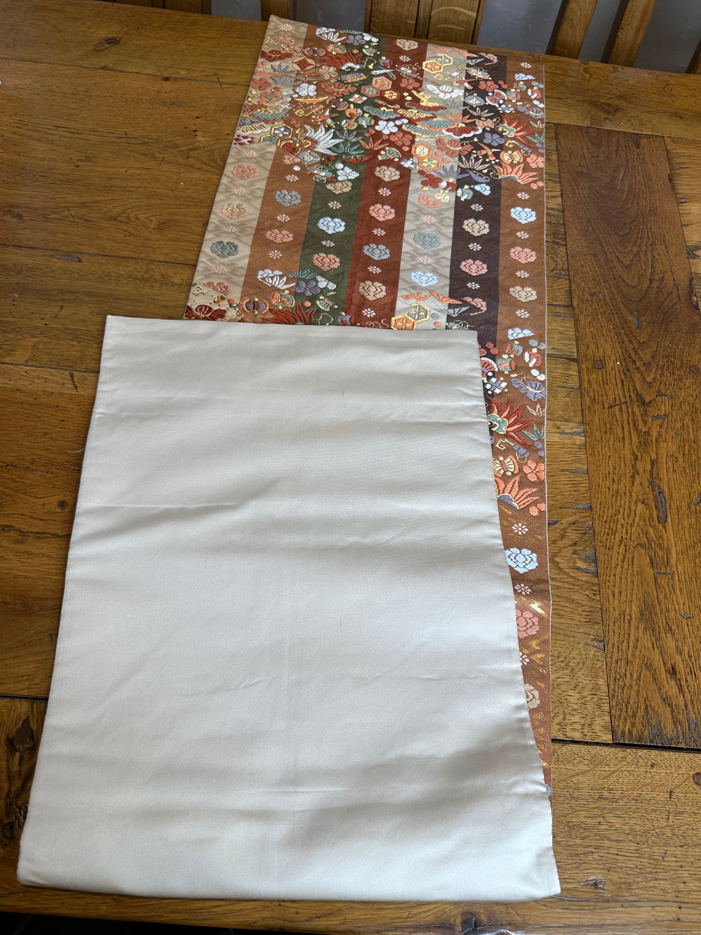 Chemin de table Obi en soie kimono japonais