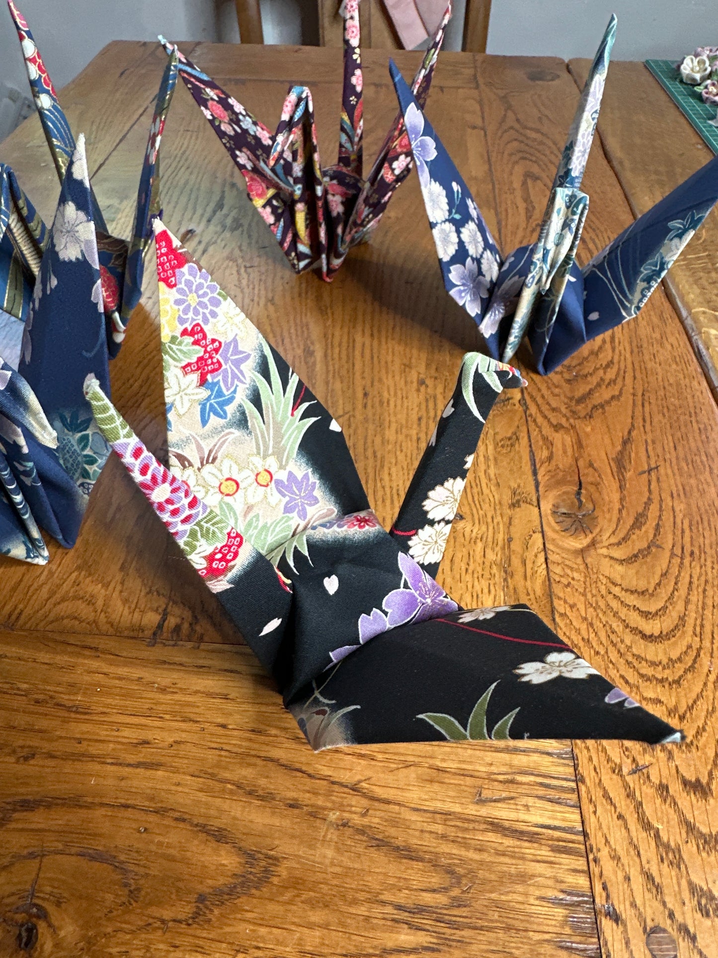 Grue oiseaux japonais en coton