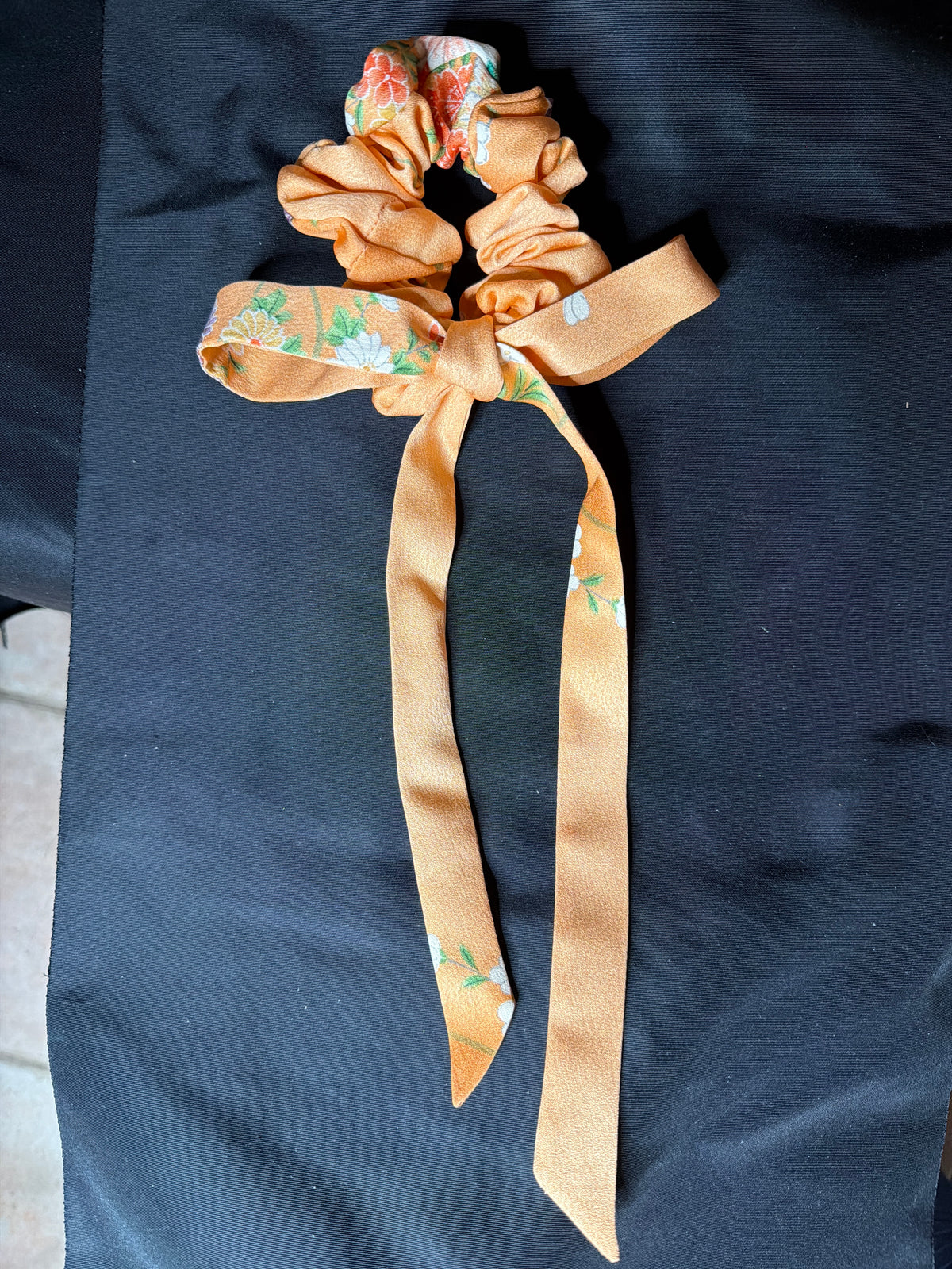 Chouchou ruban 2en 1 kimono japonais en soie