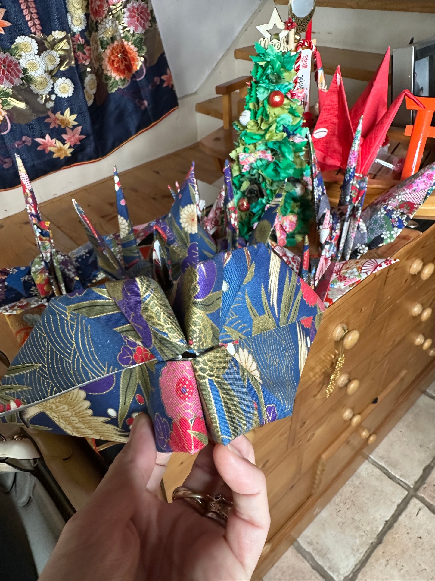 Grue oiseau en coton Japonais