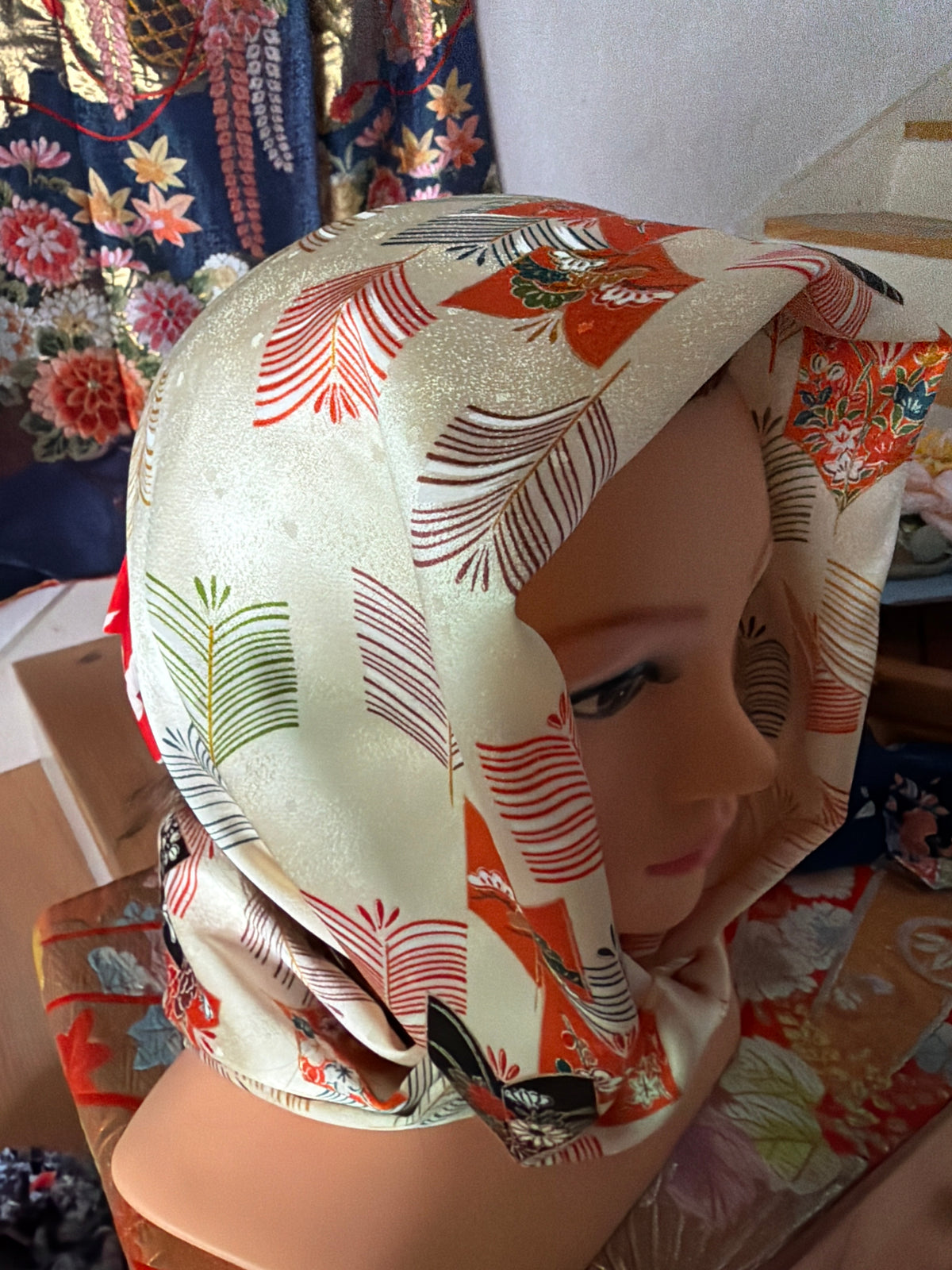 Snood tour de cou kimono japonais en soie