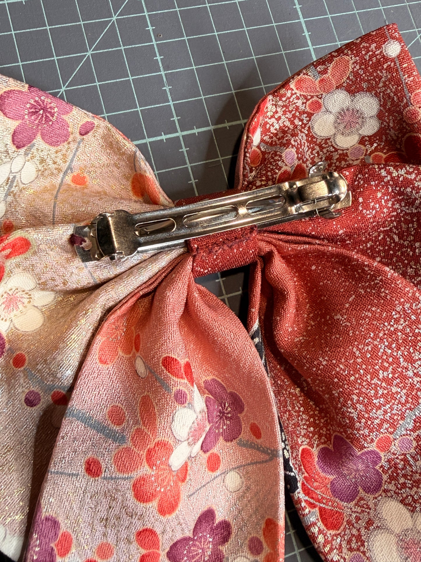 Barette japonaise kimono en soie