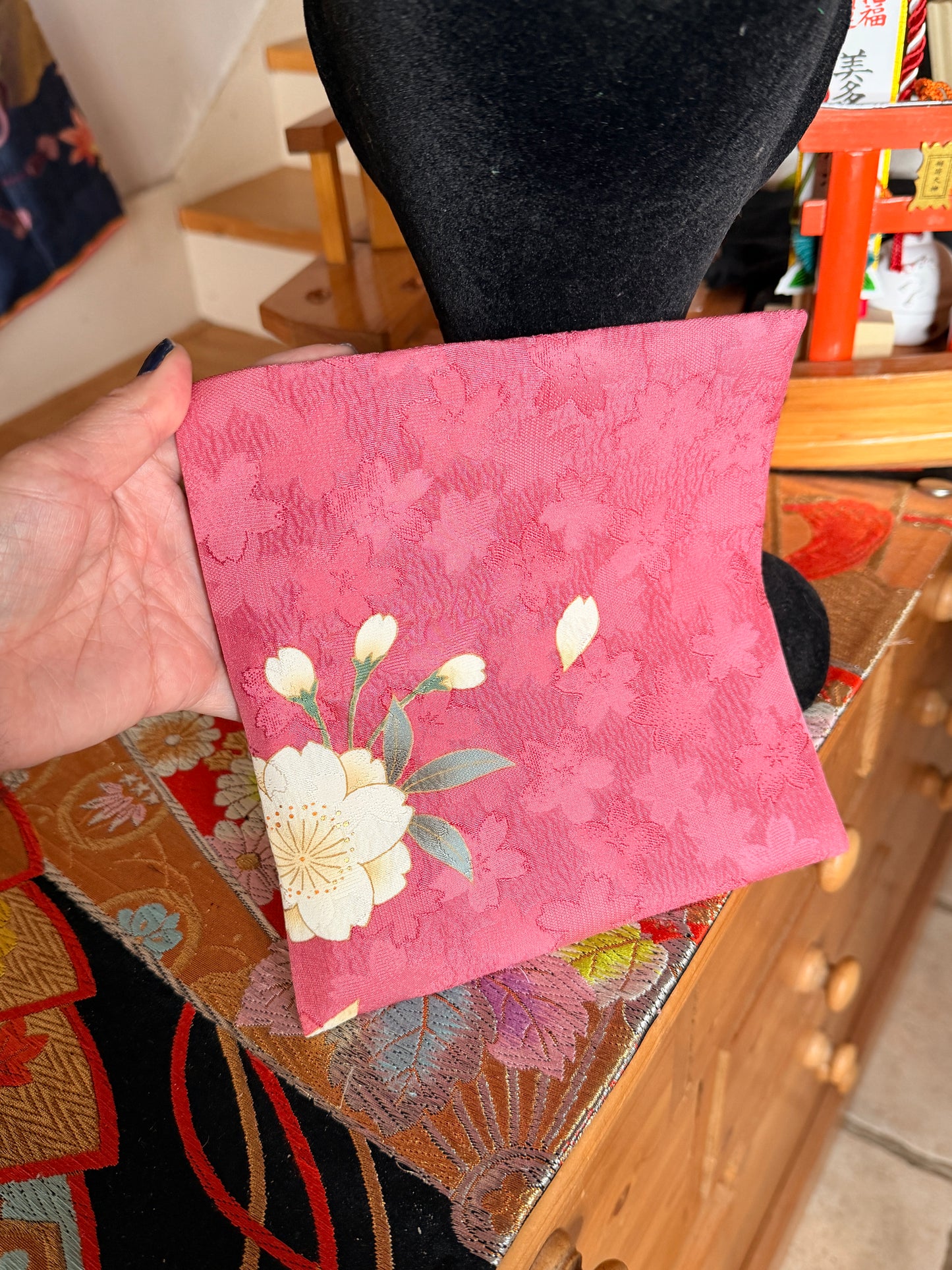 Pochette étui chéquier kimono japonais Furisode Neuf