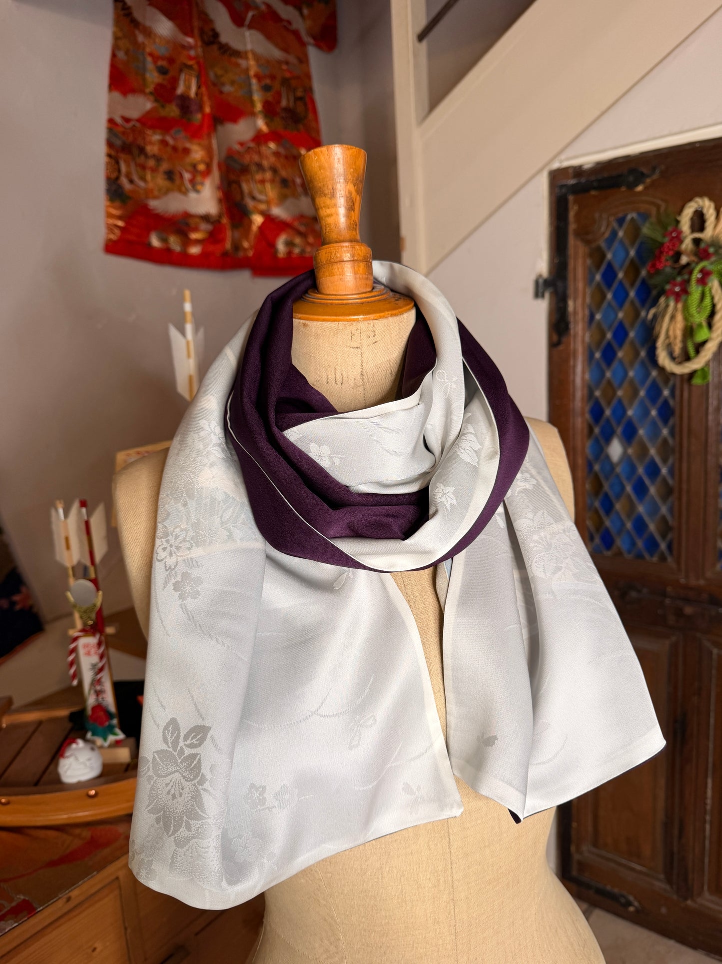 Châle foulard kimono japonais en soie