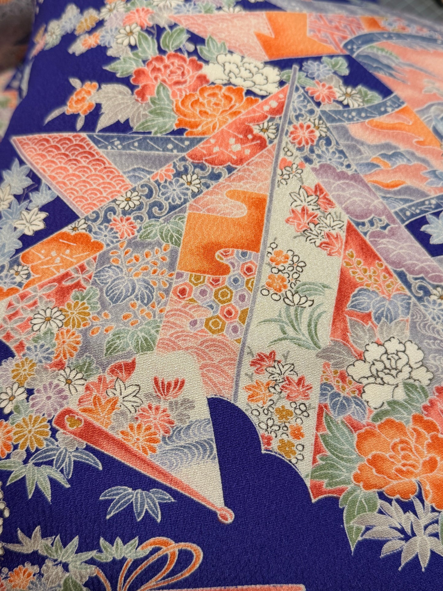 Coussin tissu en soie kimono japonais 35cmx35cm