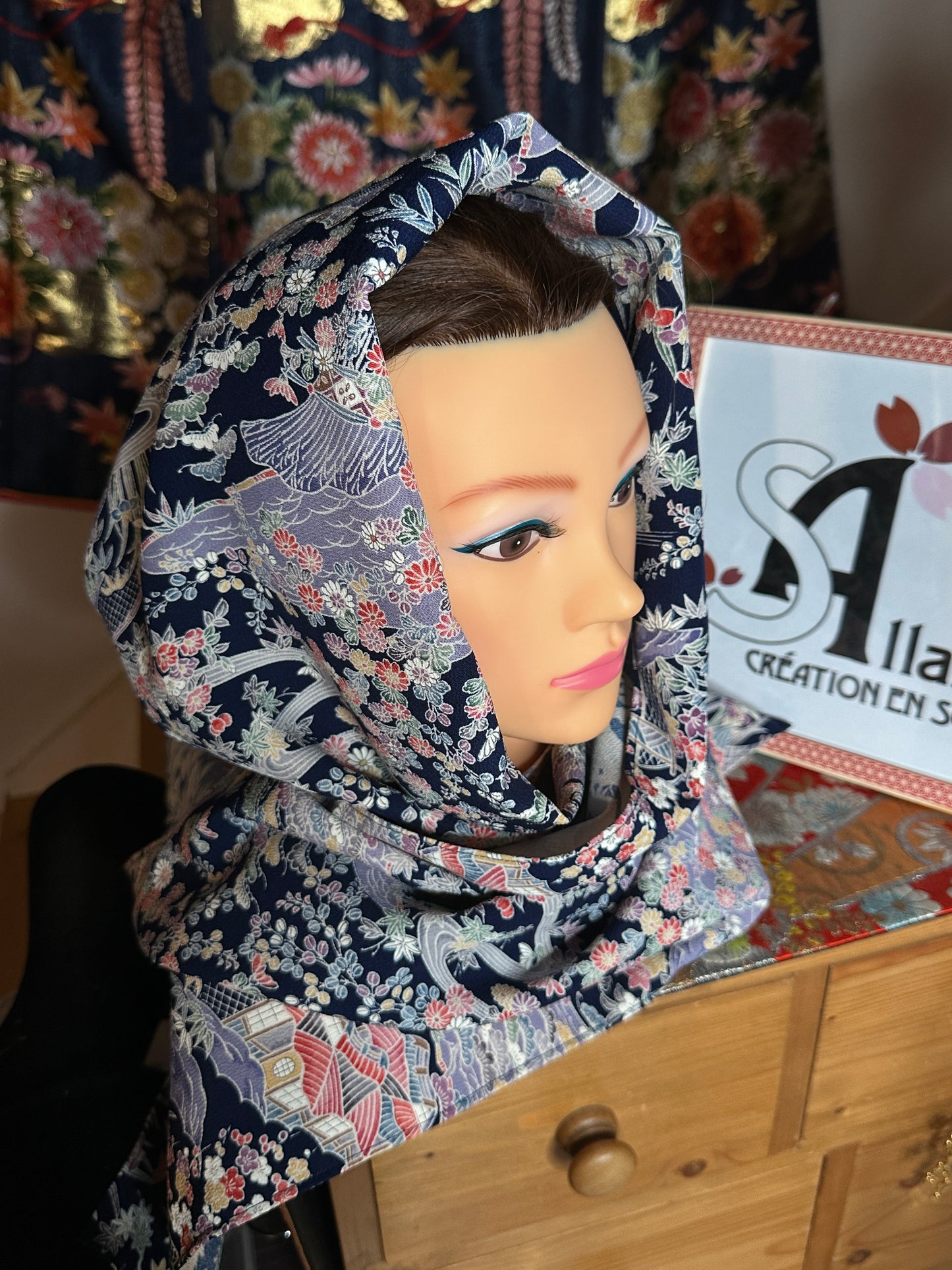 Foulard kimo japonais en soie