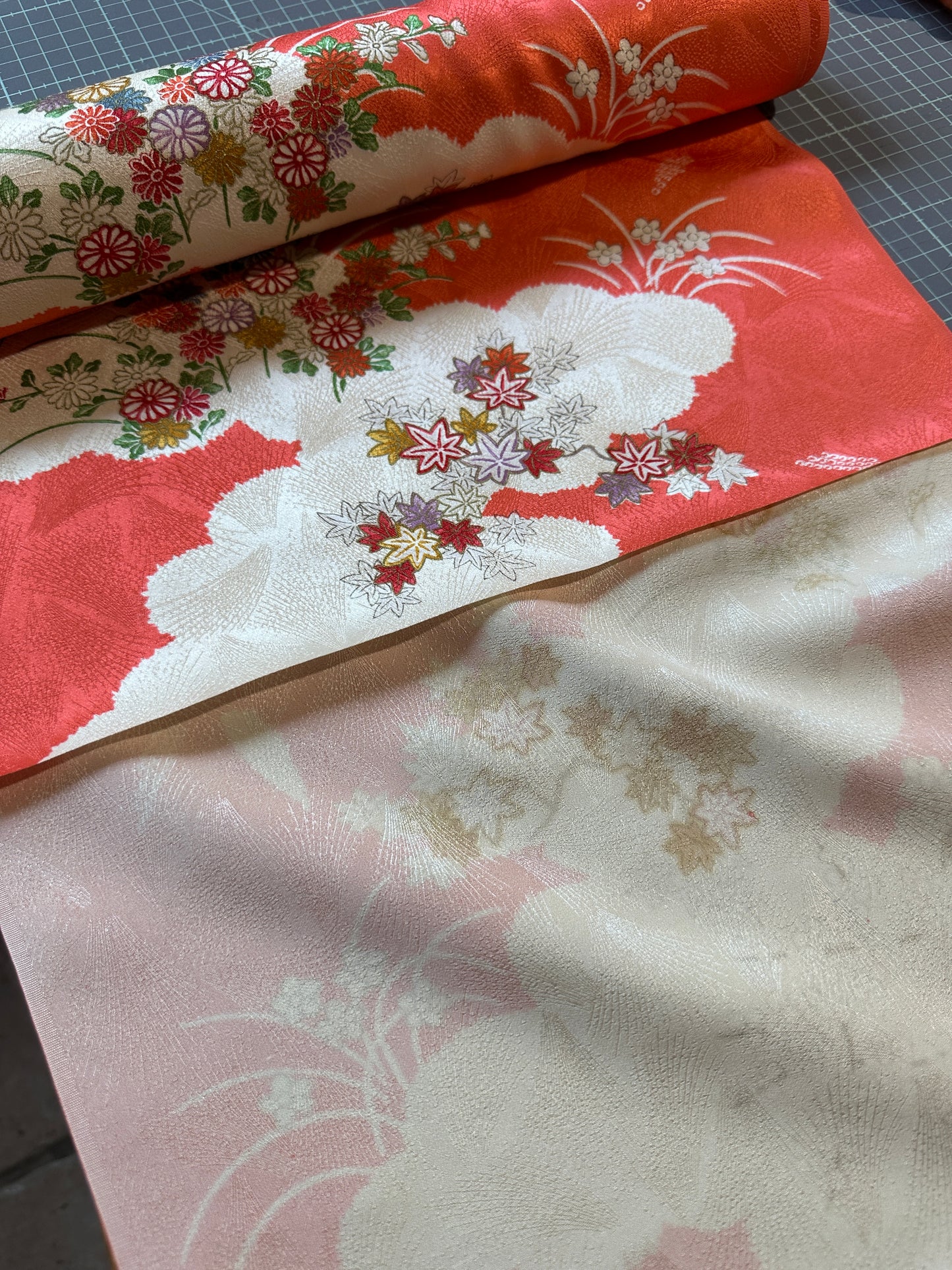 Chouchou kimono japonais en soie moyen modèle