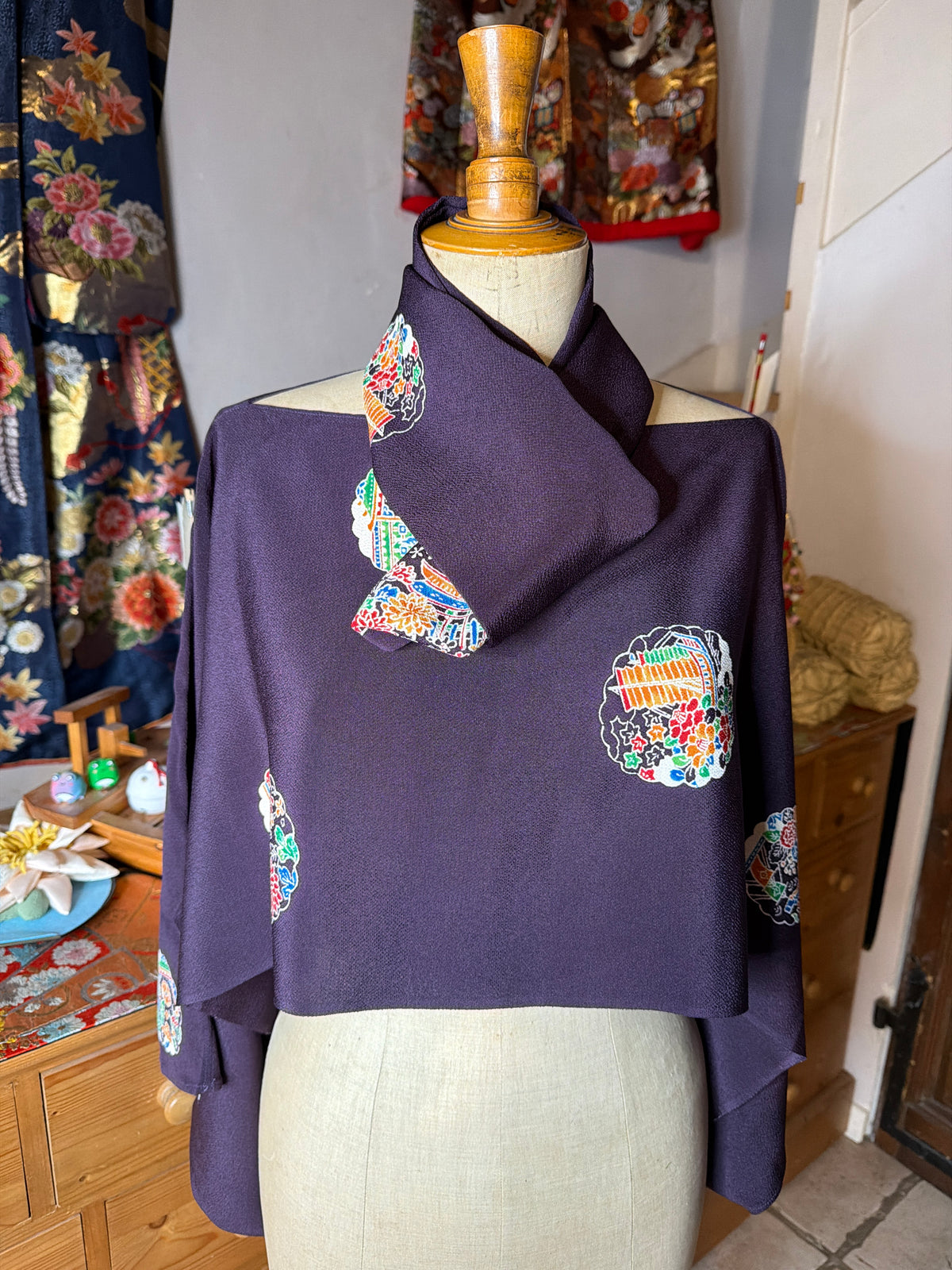 Top tunique 3 en 1 kimono japonais en soie