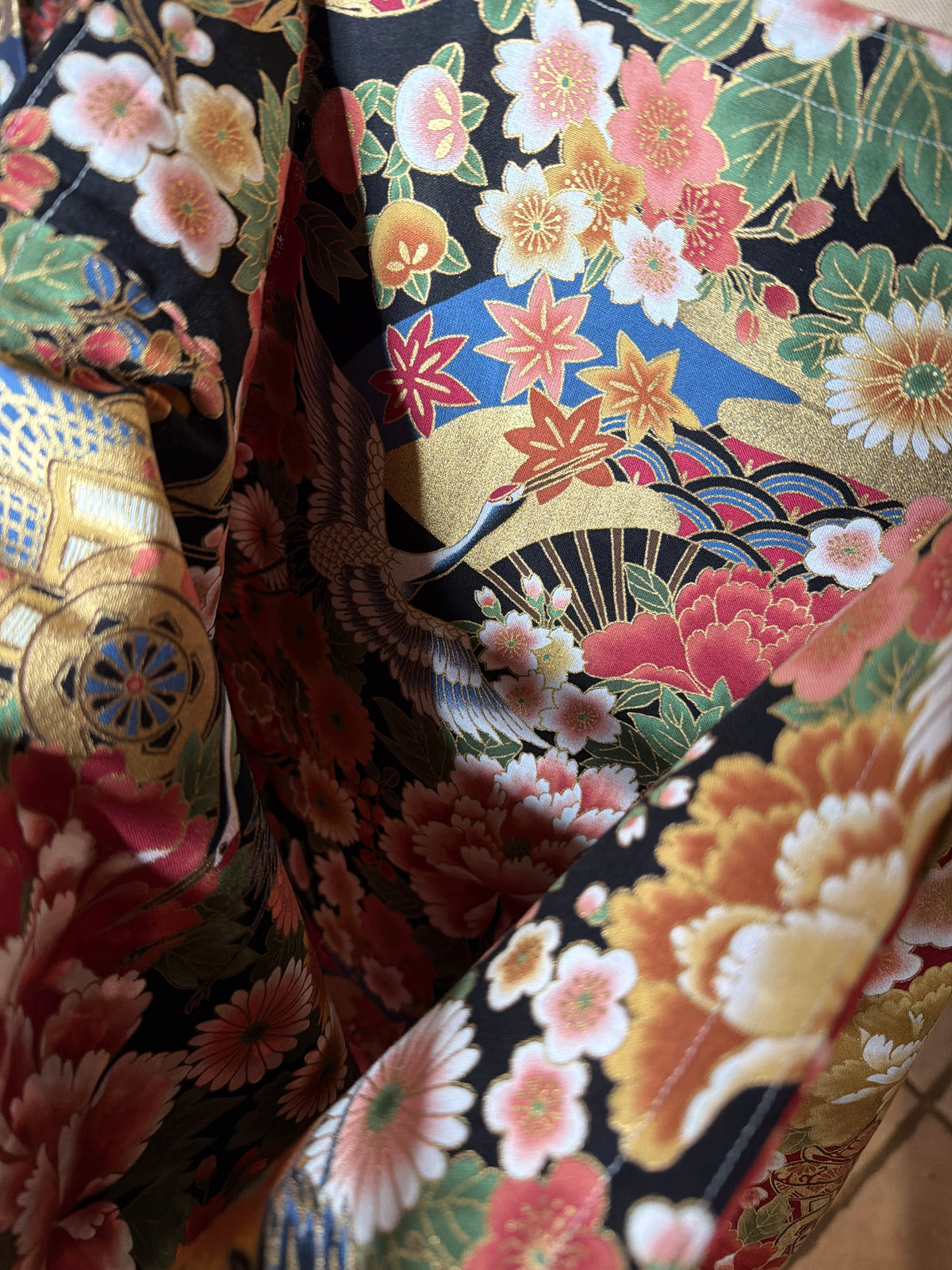 Tote bag reversible tissu en coton japonais