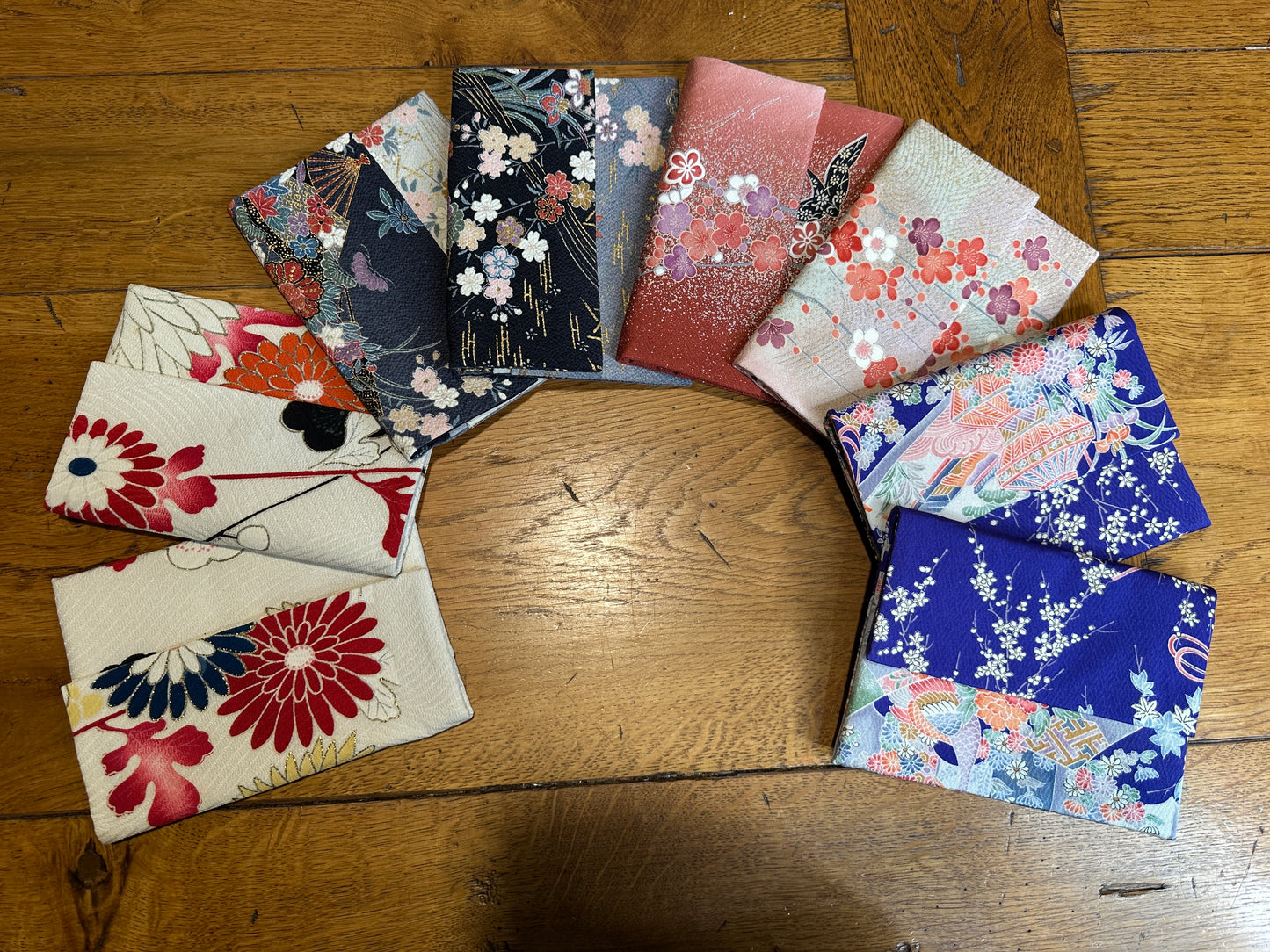 Pochette 2 compartiments kimono japonais en soie