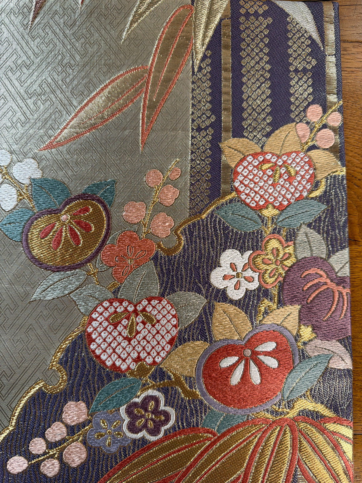 Chemin de table Obi japonais kimono en soie taille petit