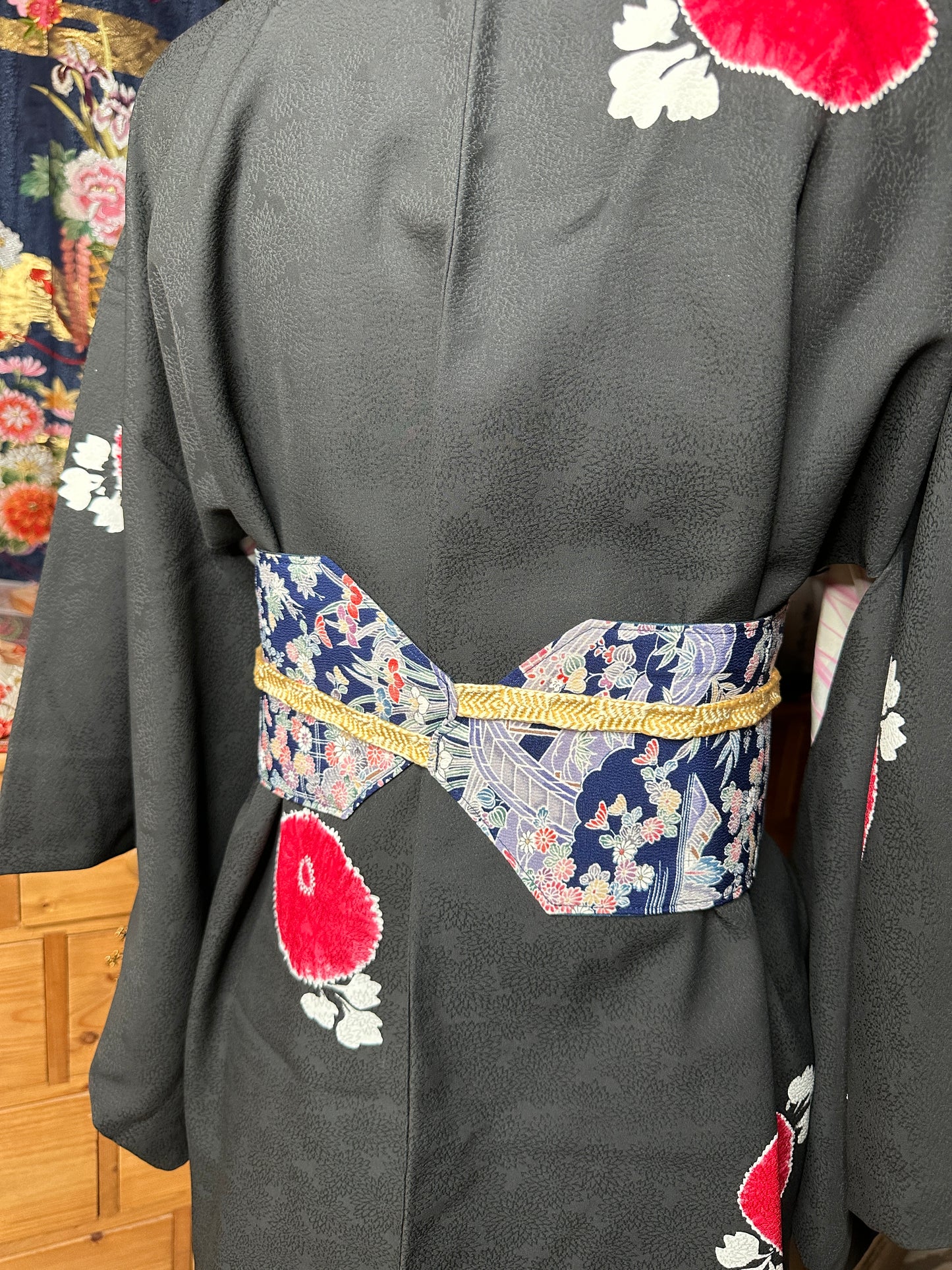 Ceinture Obi réversible japonais