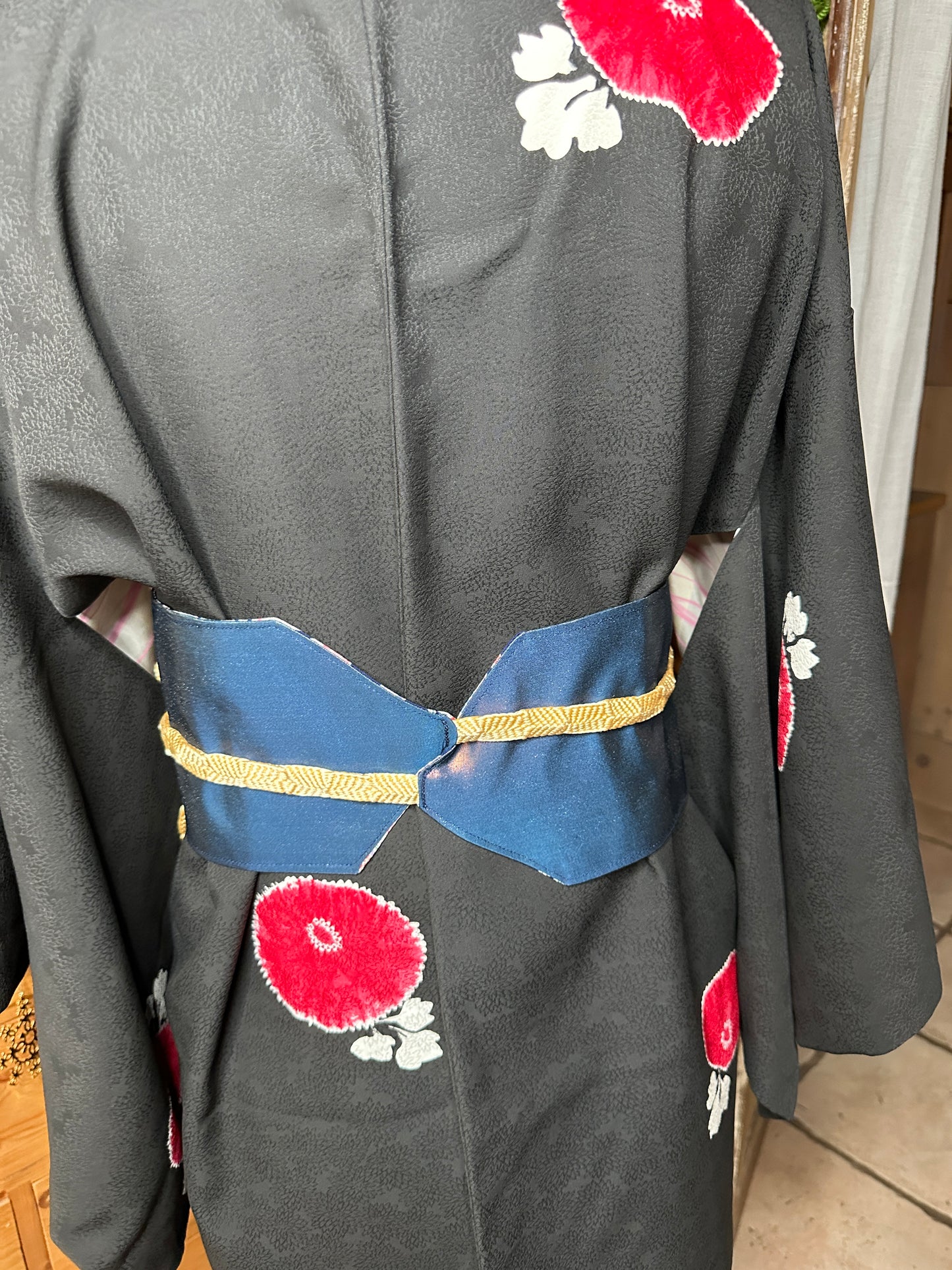 Ceinture Obi réversible japonais