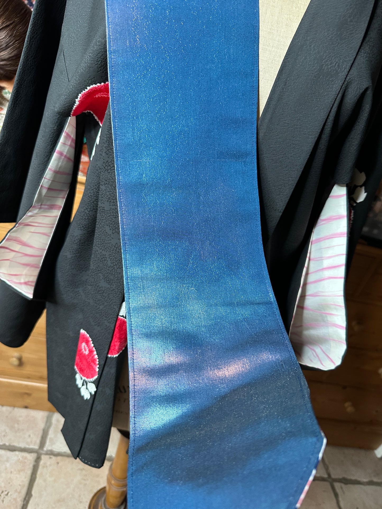 Ceinture Obi réversible japonais