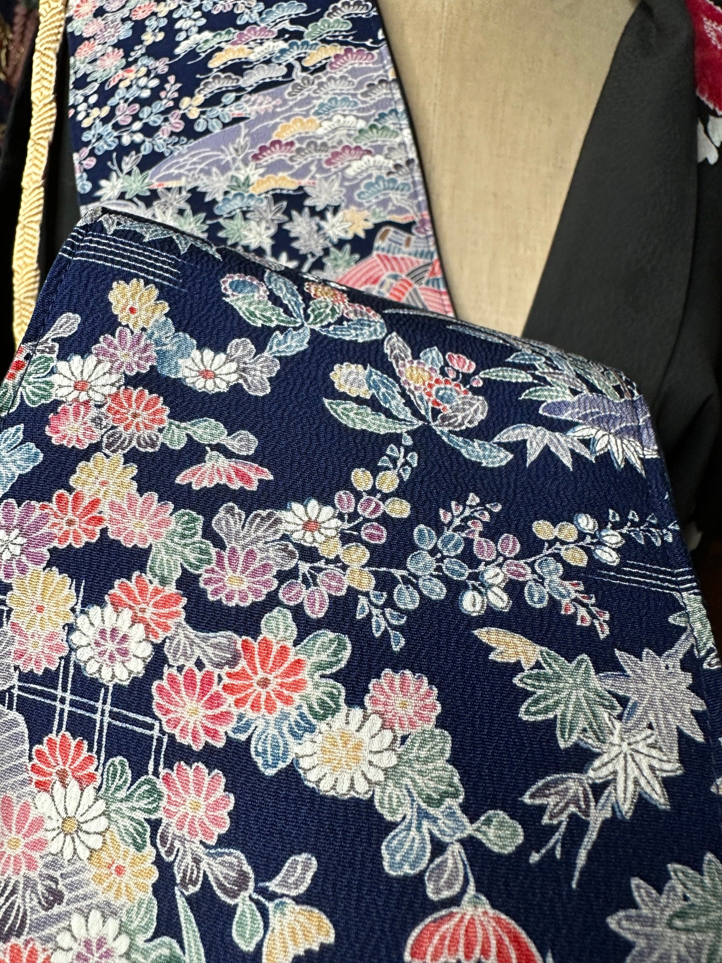 Ceinture Obi réversible japonais