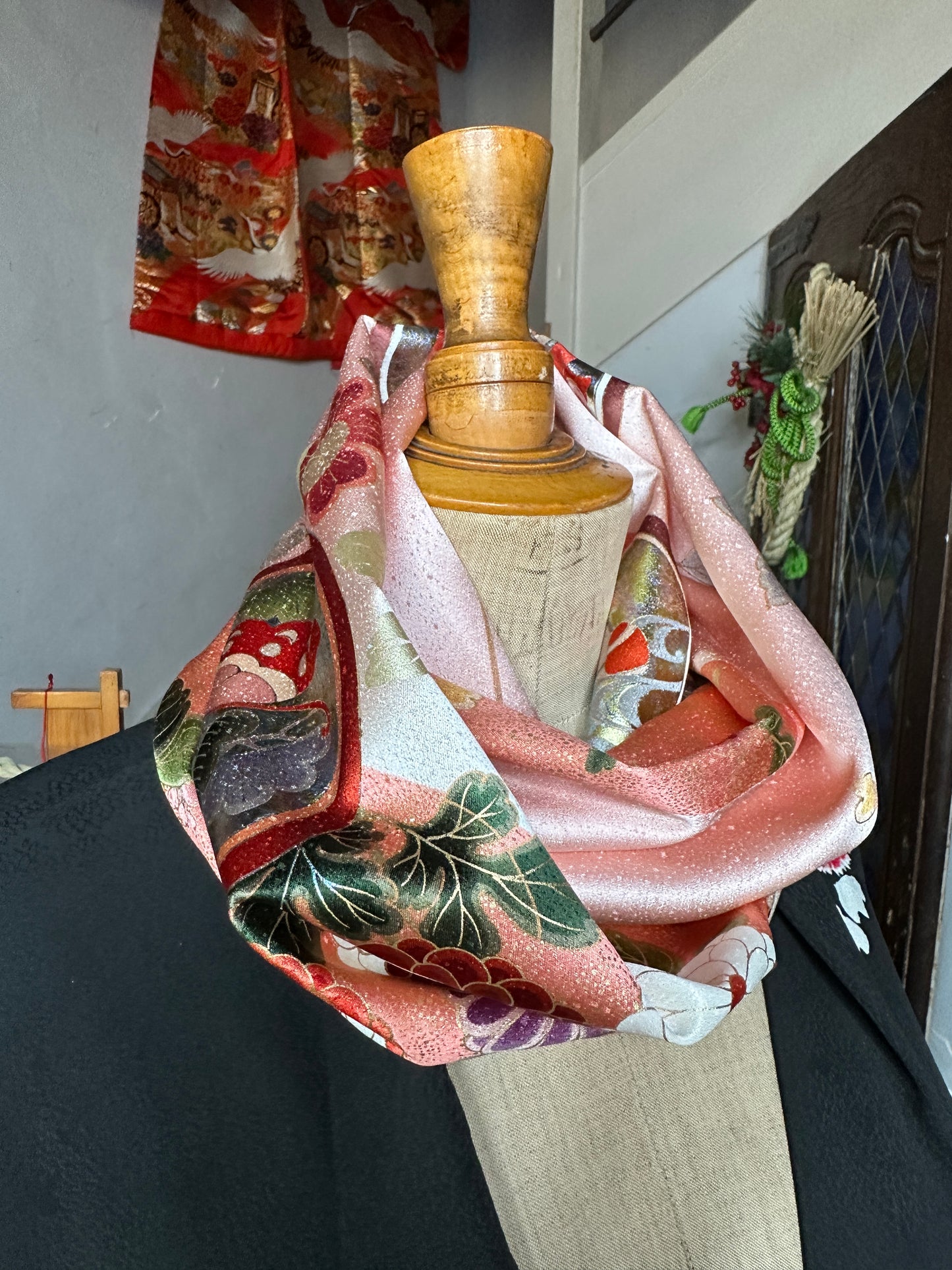 Tour de cou foulard en soie Kimono