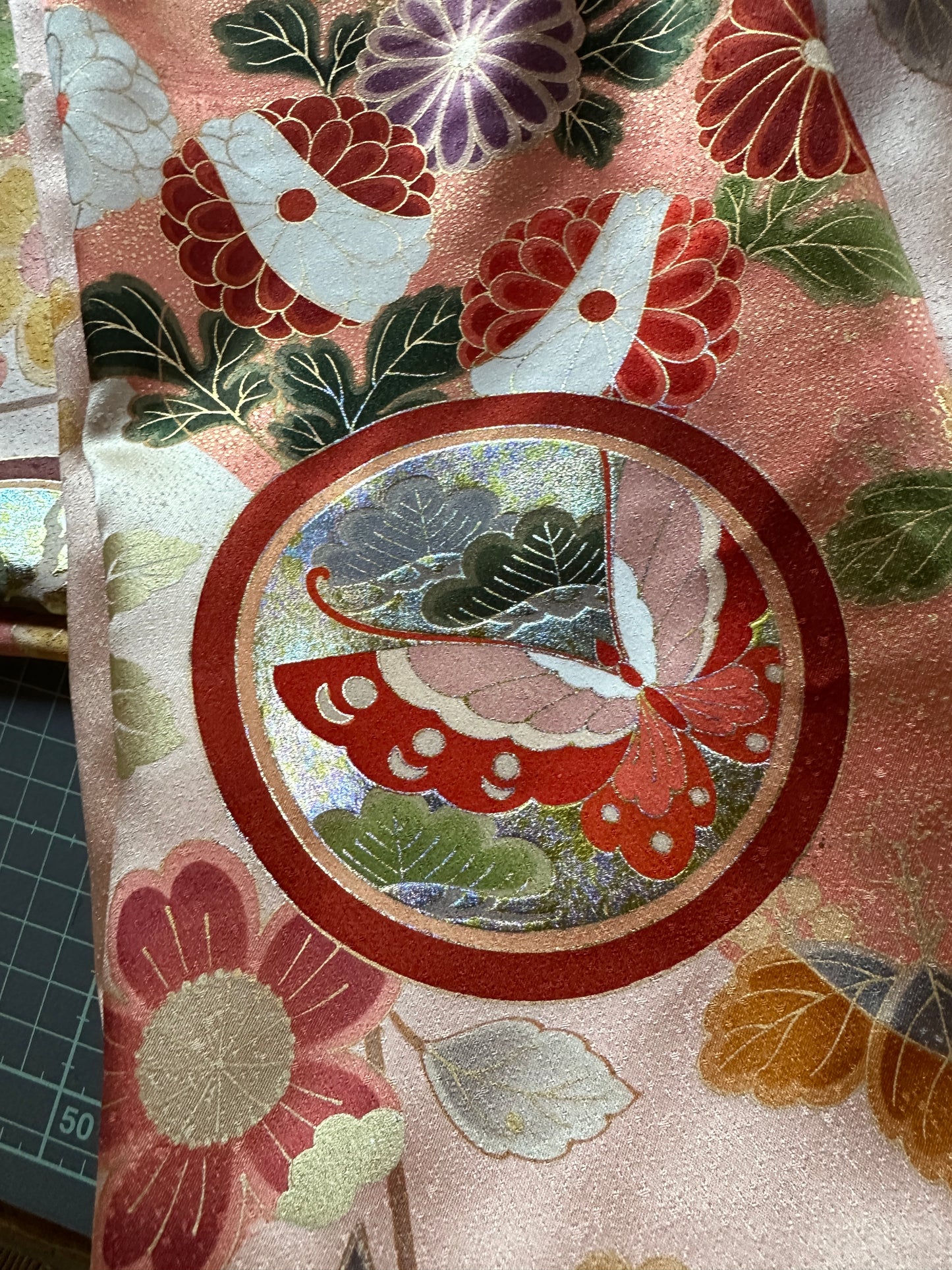Tour de cou foulard en soie Kimono