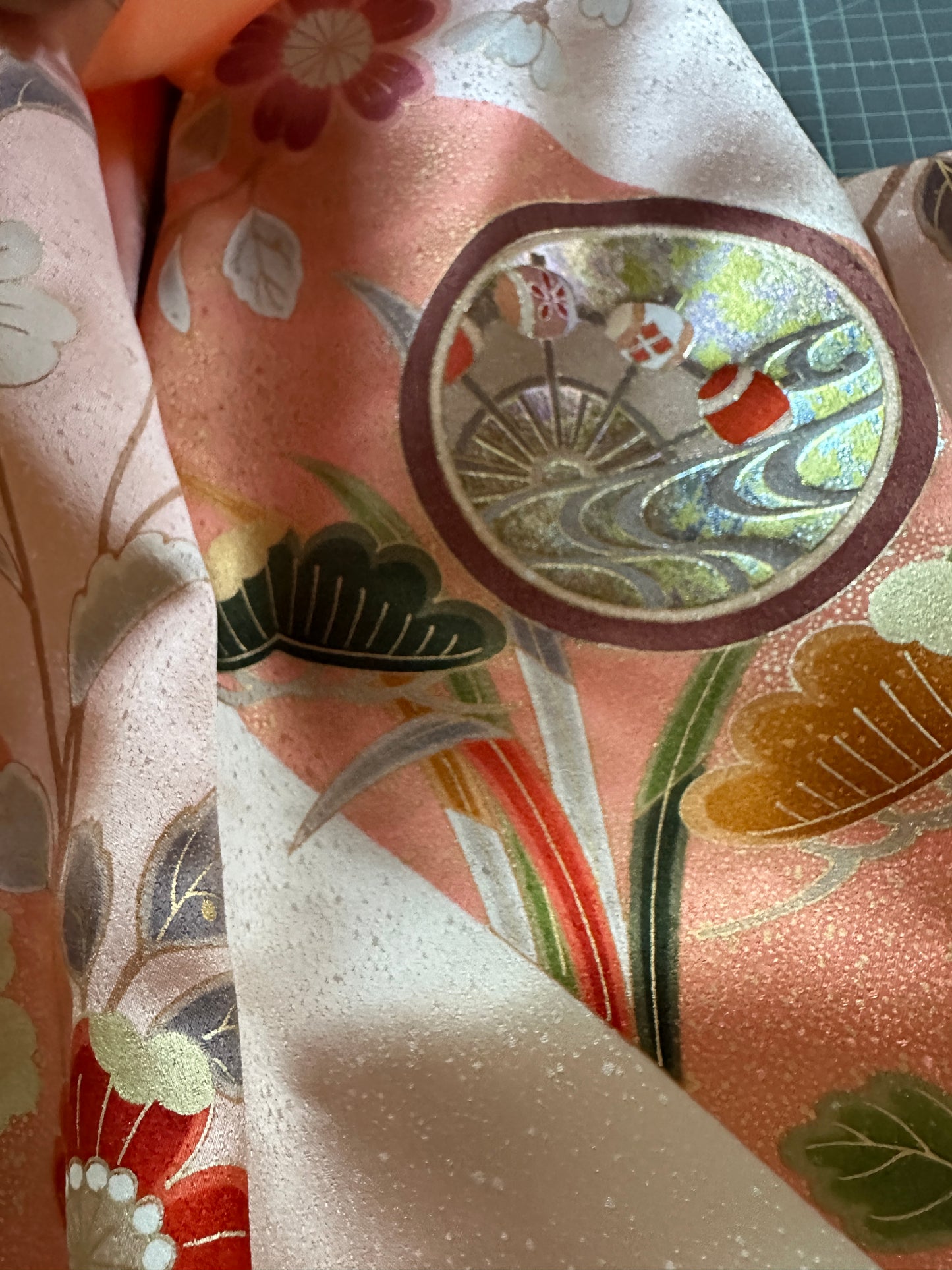 Tour de cou foulard en soie Kimono