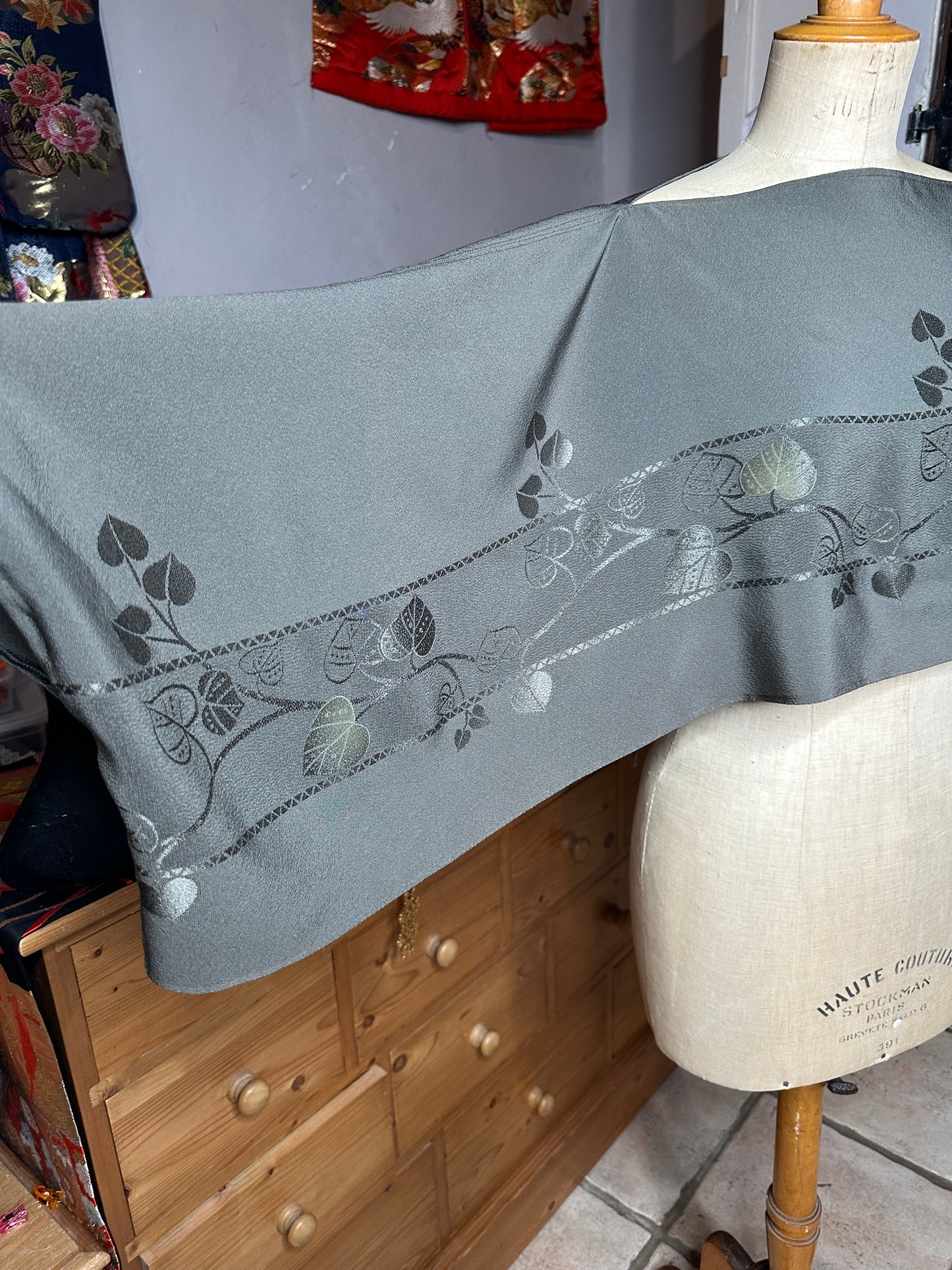 Cape tunique foulard en soie