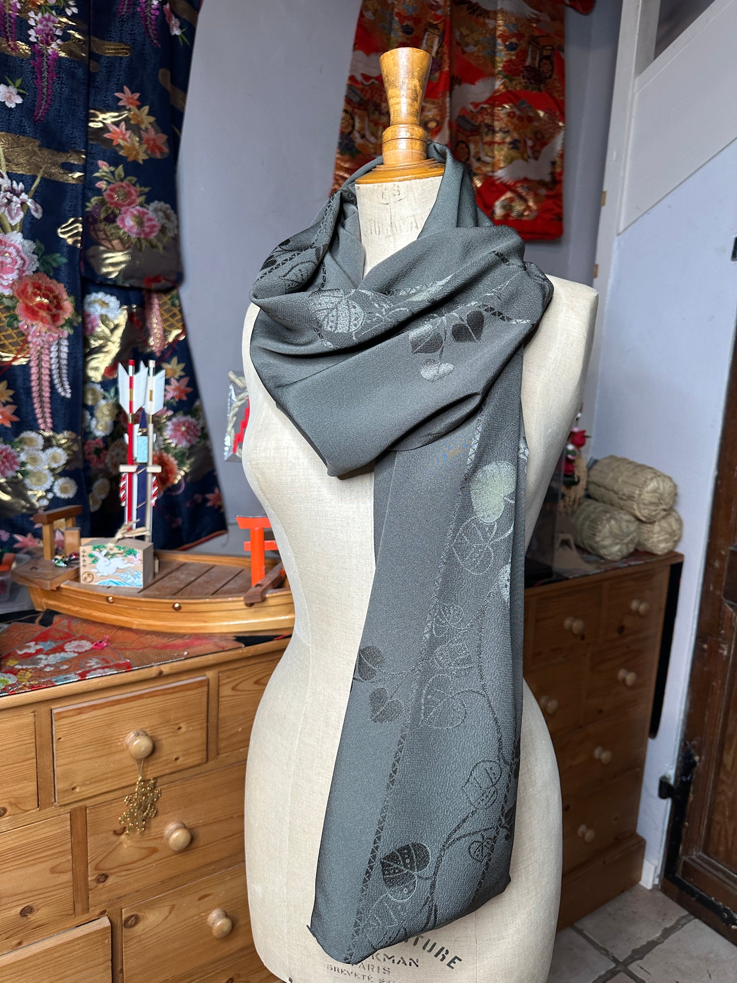 Cape tunique foulard en soie