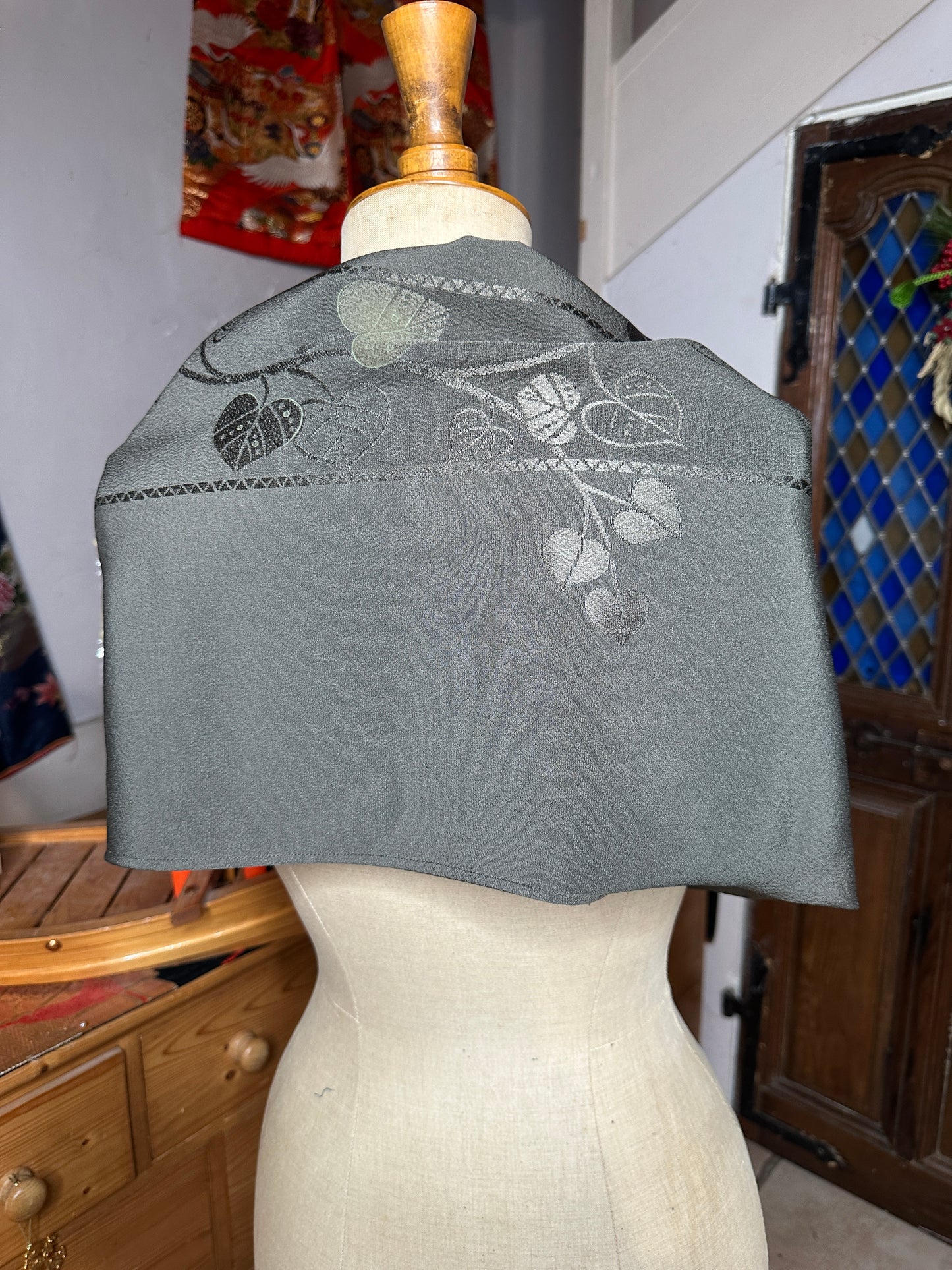 Cape tunique foulard en soie