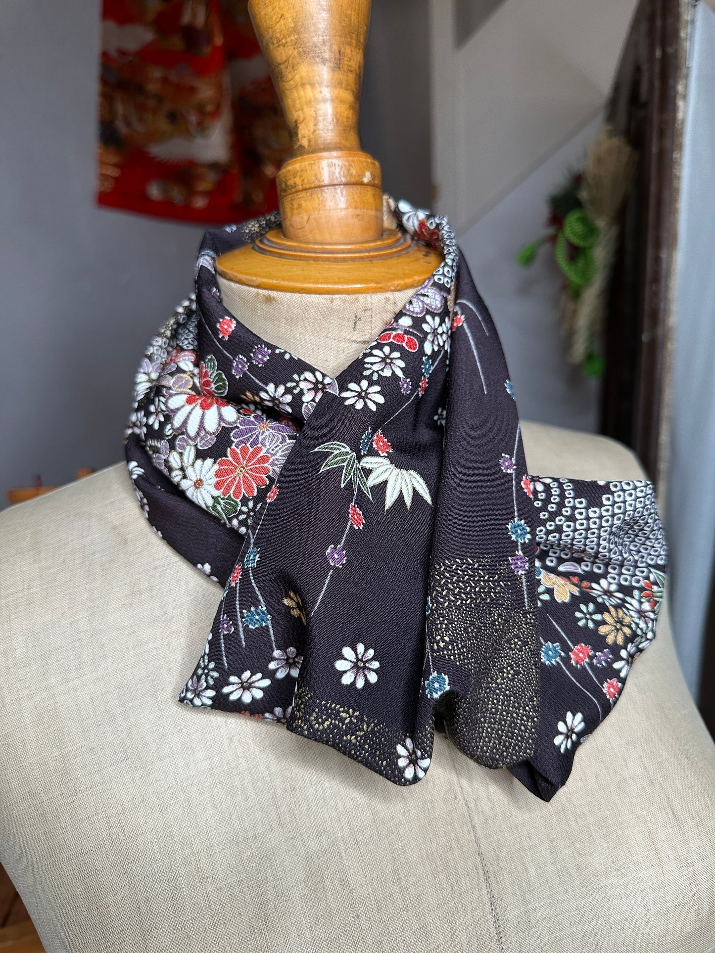 Tour de cou foulard Tango-Chirimen