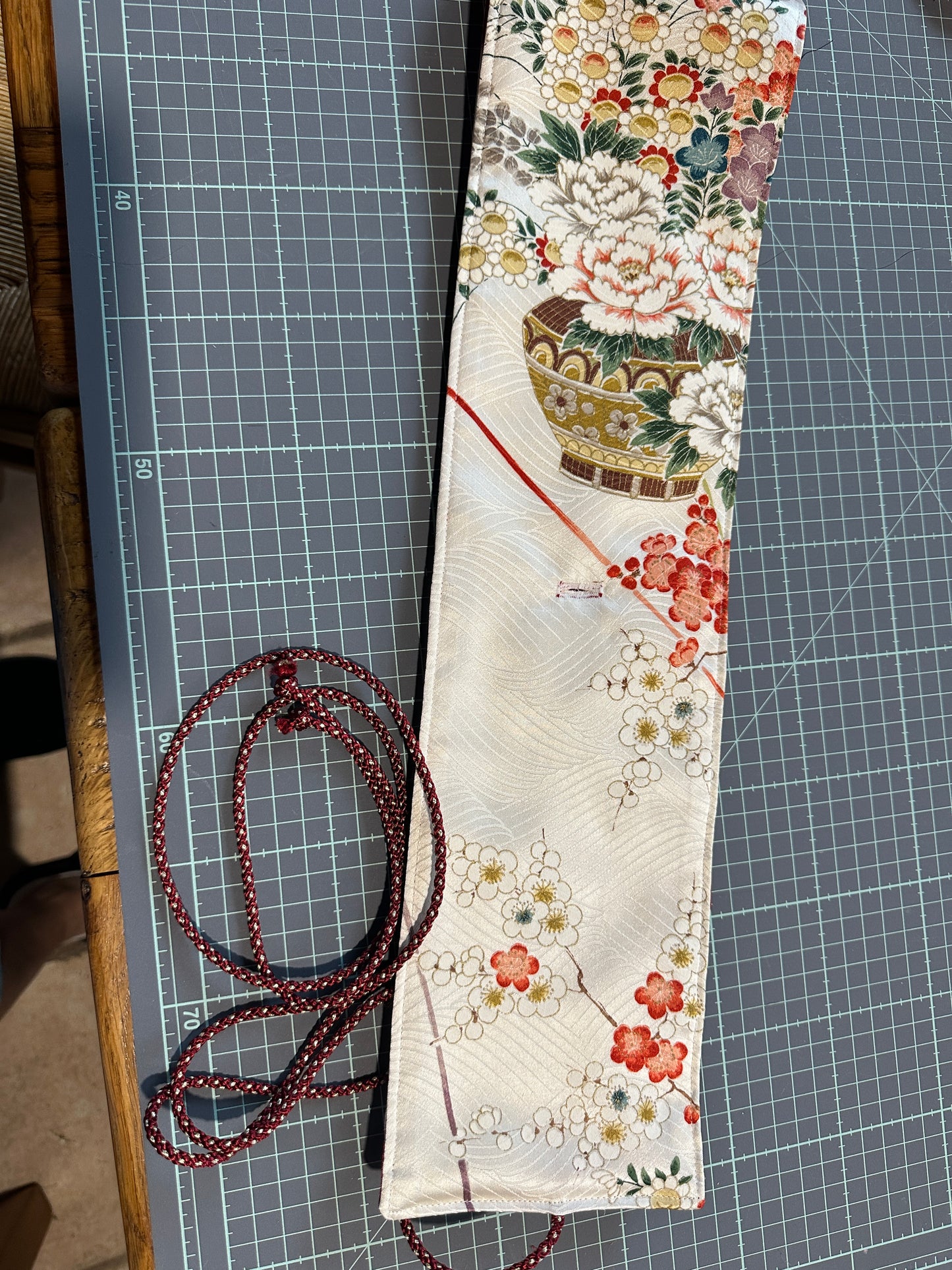 Ceinture Obi réversible en soie