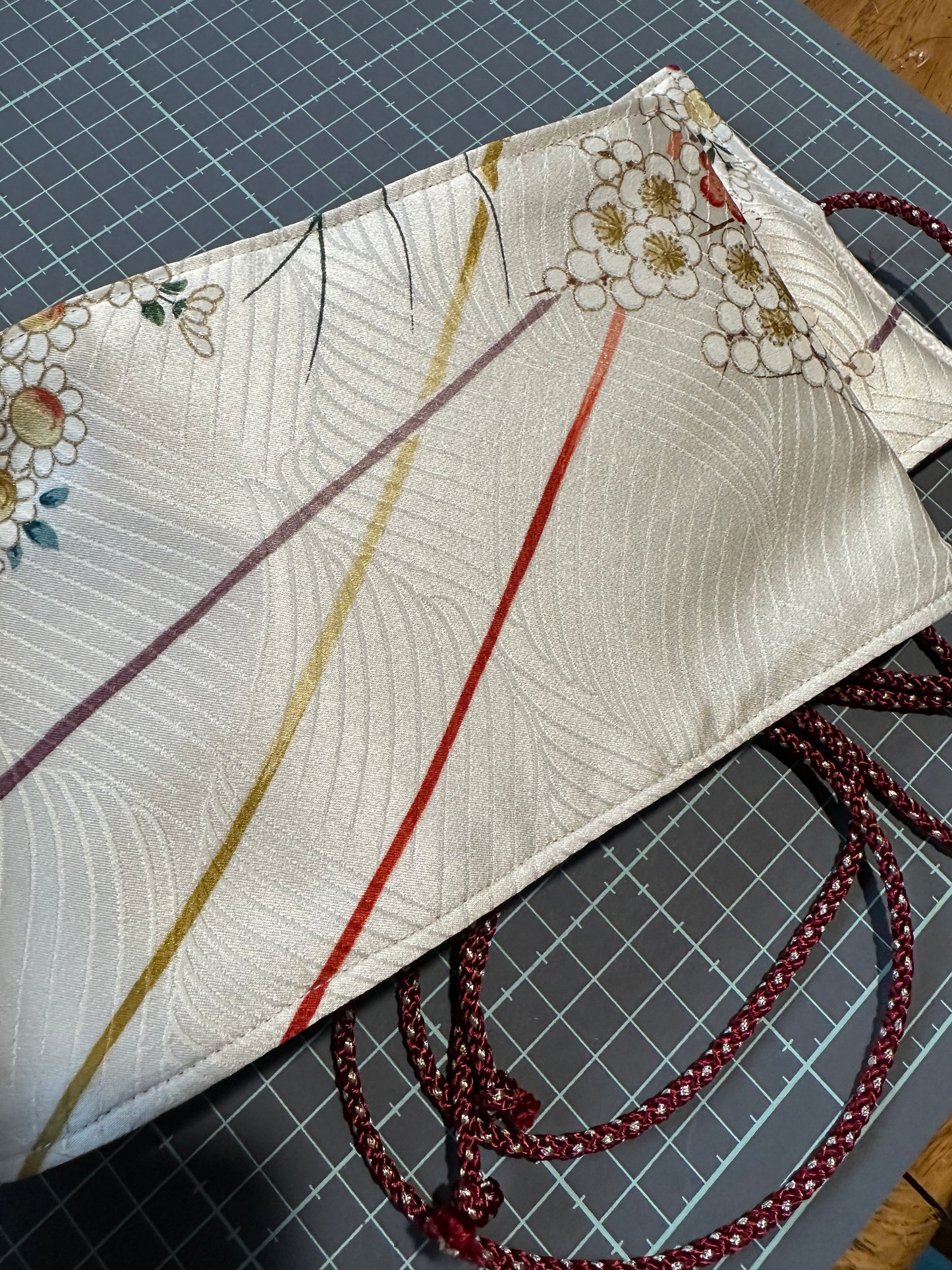 Ceinture Obi réversible en soie