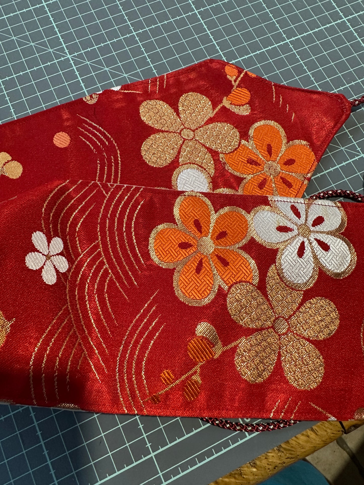 Ceinture Obi réversible en soie