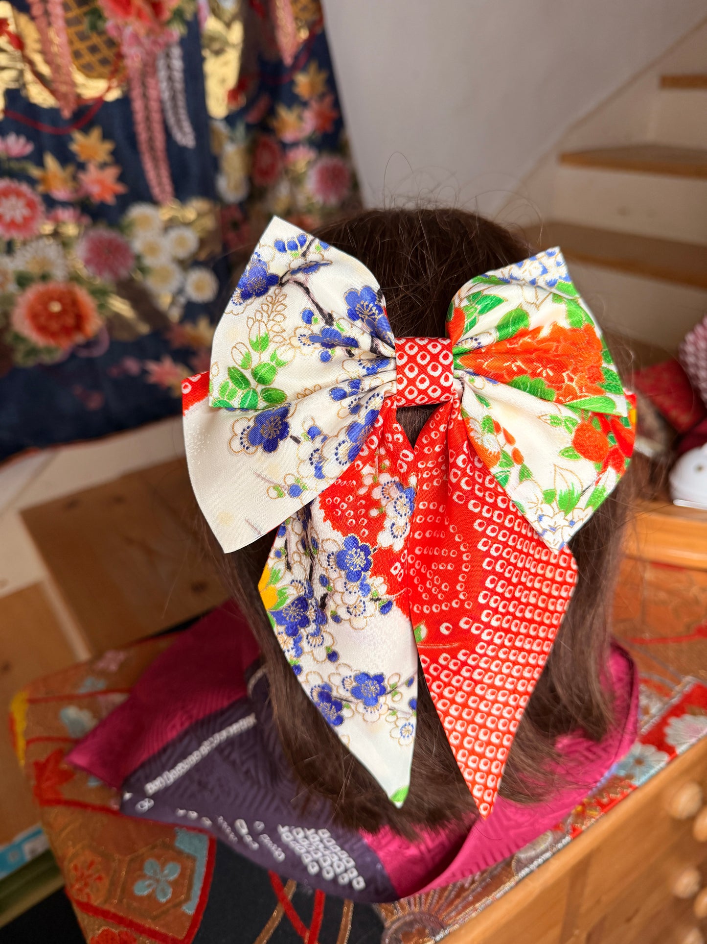 Barette pour les cheveux kimono japonais enfant