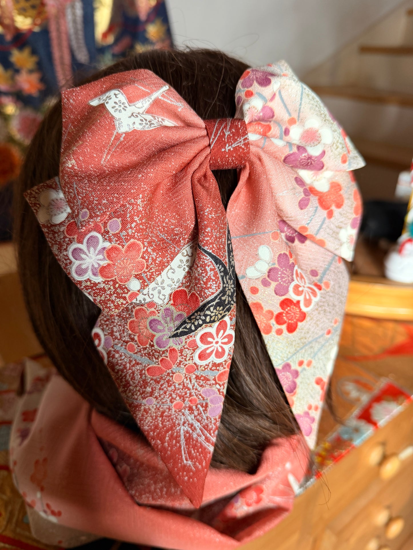 Barette japonaise kimono en soie