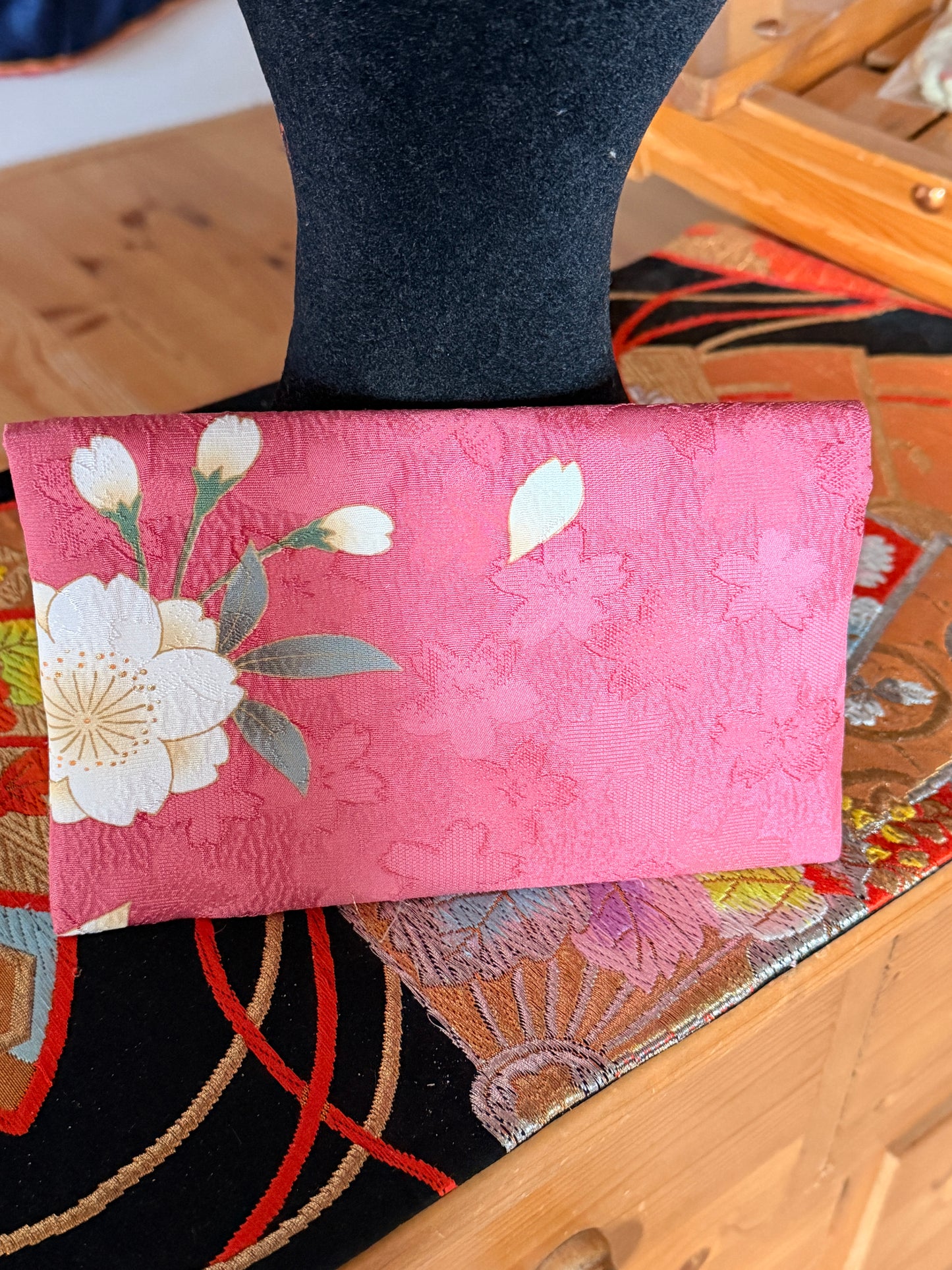 Pochette étui chéquier kimono japonais Furisode Neuf