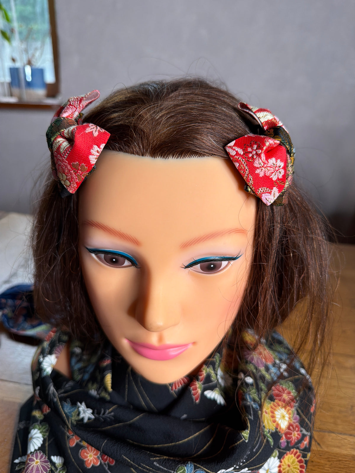 2 pinces à cheveux rubans japonais kimono