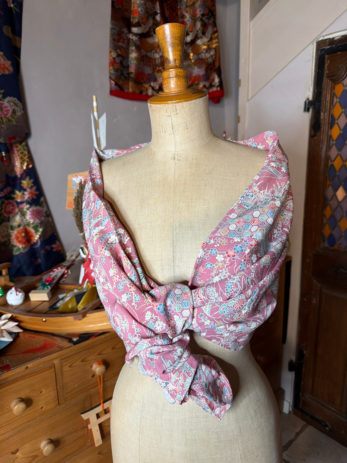 Top tunique 3 en 1 kimono japonais en soie