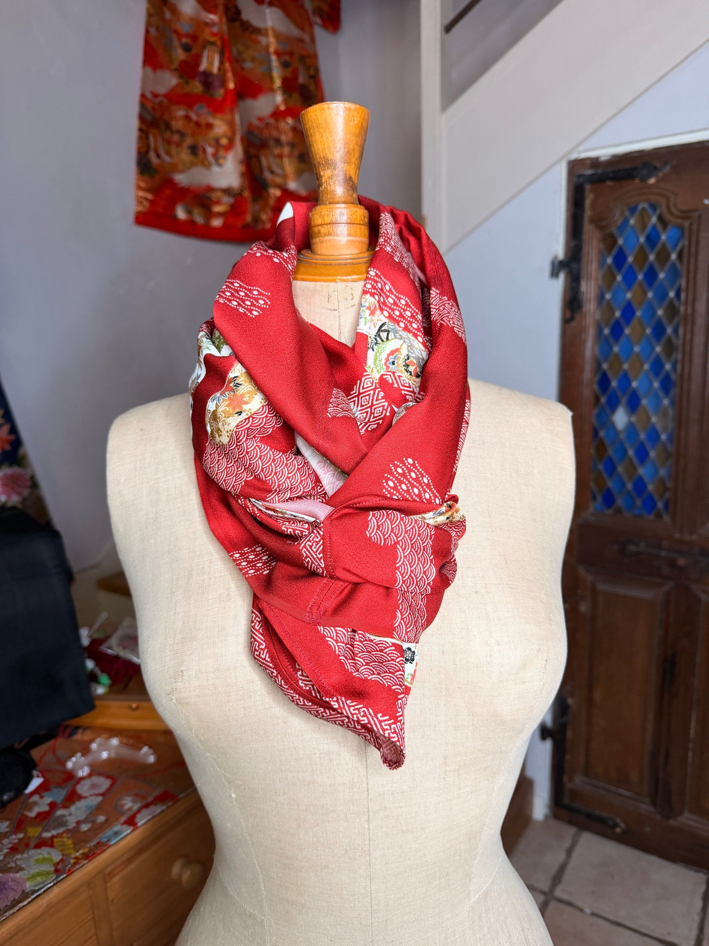 Top tunique 3 en 1 kimono japonais en soie
