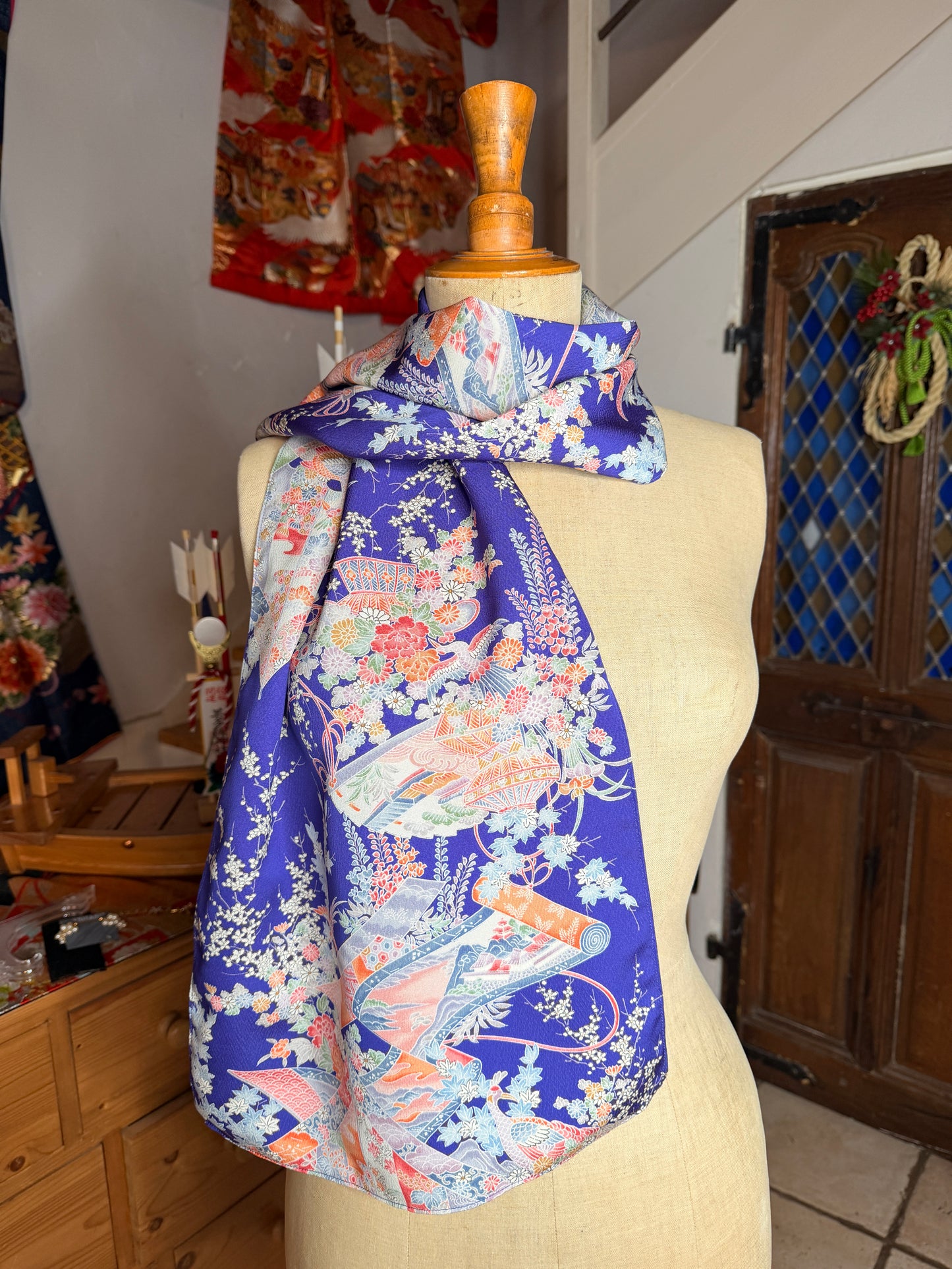 Foulard kimono japonais en soie Neuf