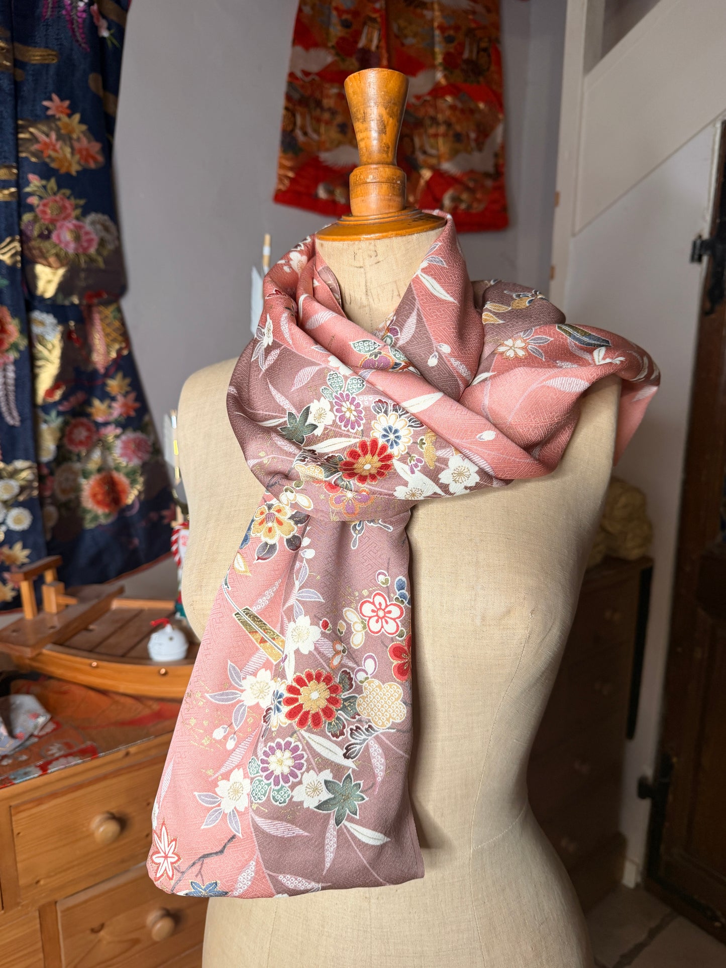 Top tunique kimono japonais en soie