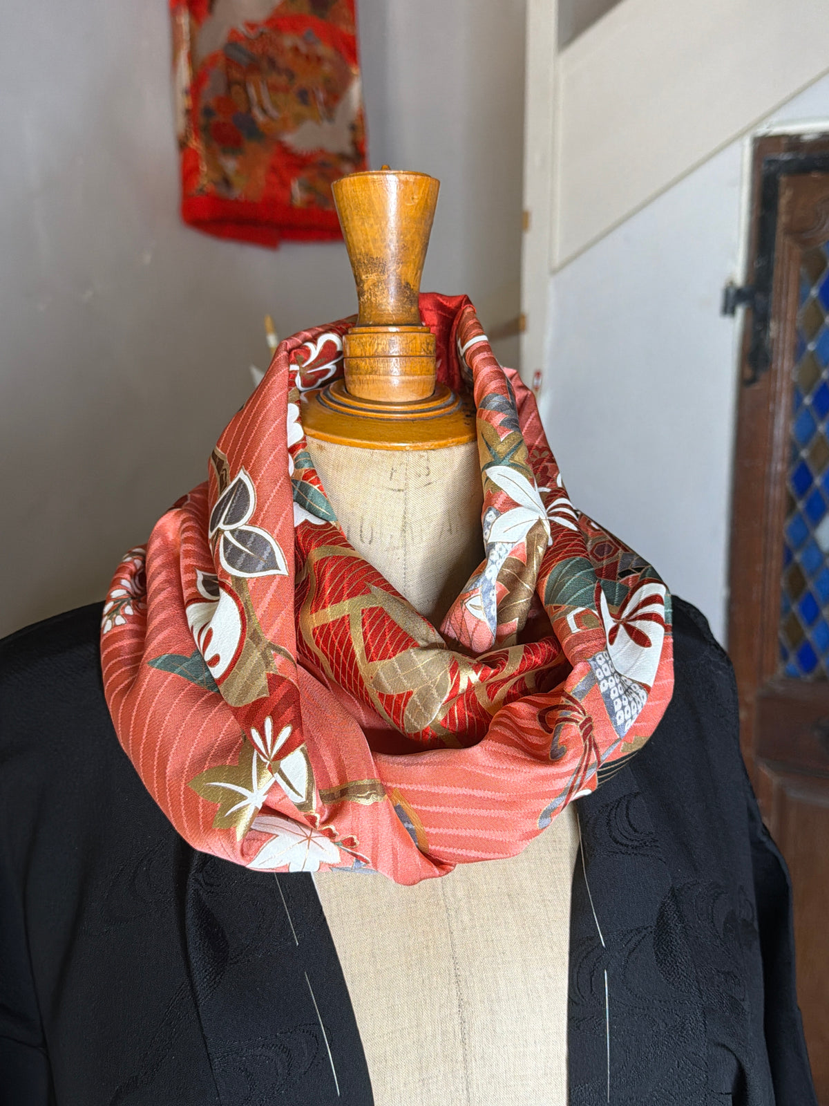 Tour de cou snood furisode kimono japonais en soie