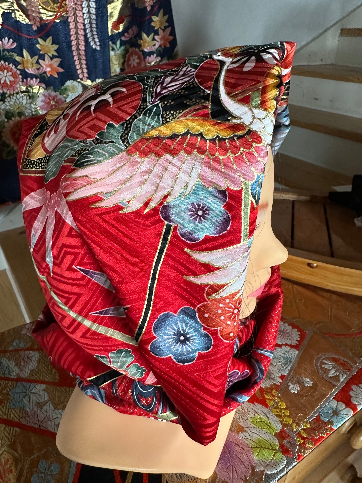 Snood tour de cou kimono en soie japonais Neuf