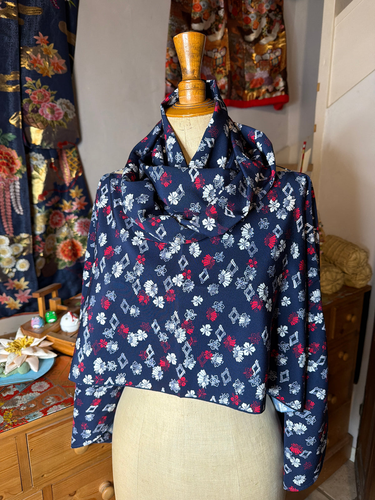Top tunique 3 en 1 kimono japonais en soie