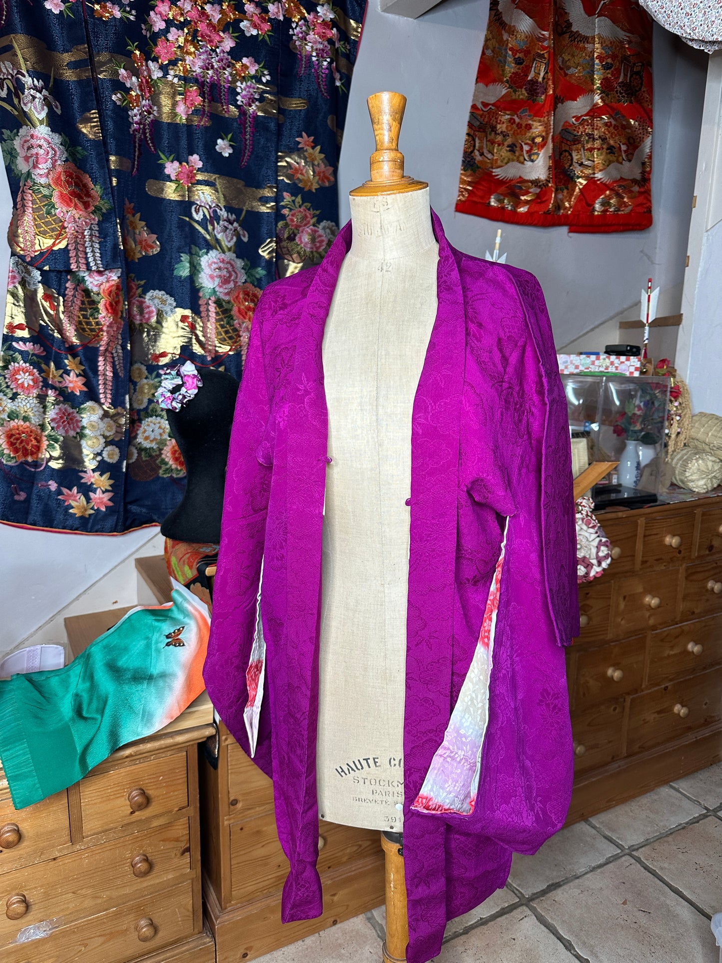 Haori veste de kimono japonais en soie