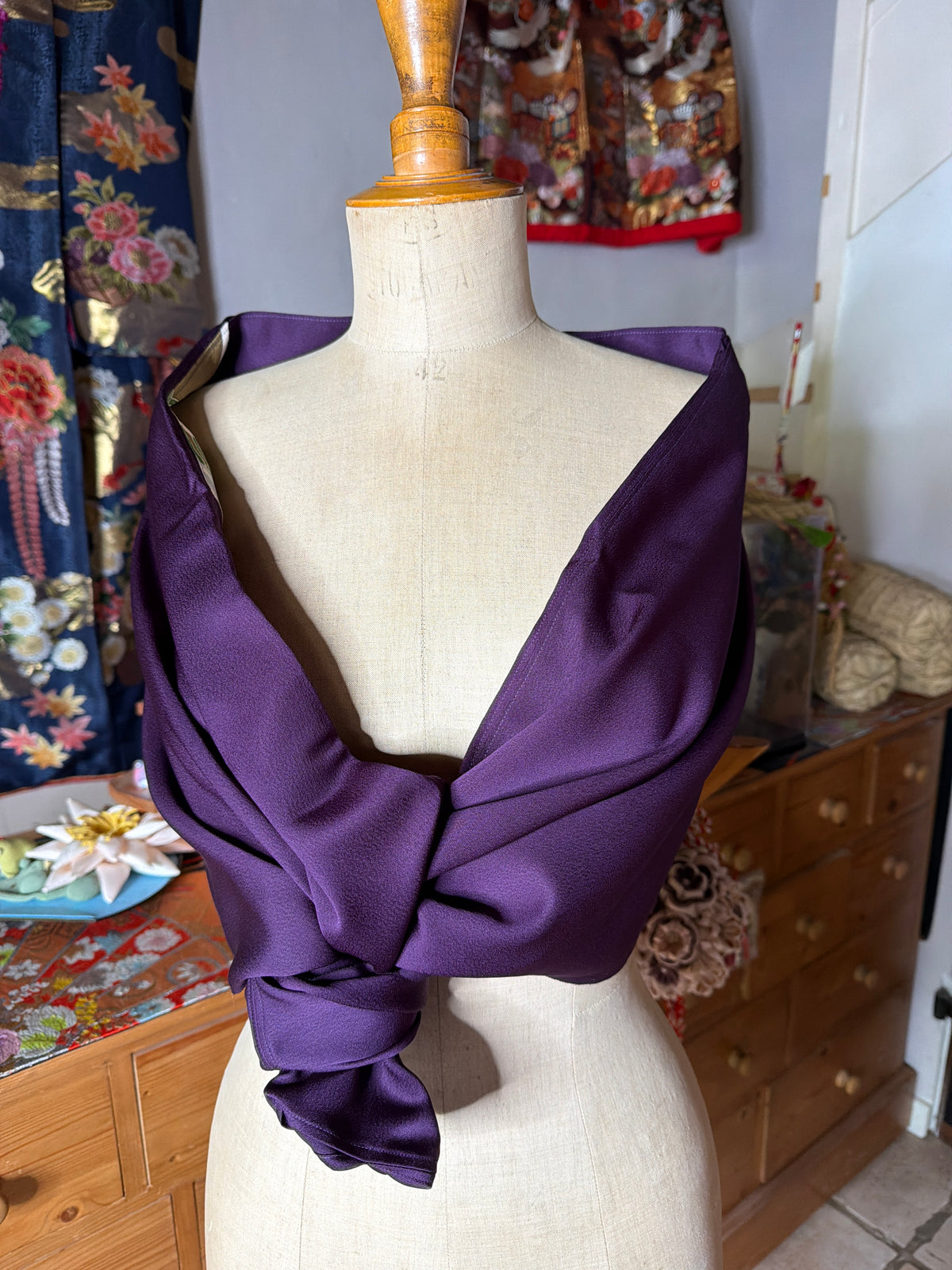 Top tunique 3 en 1 kimono japonais en soie