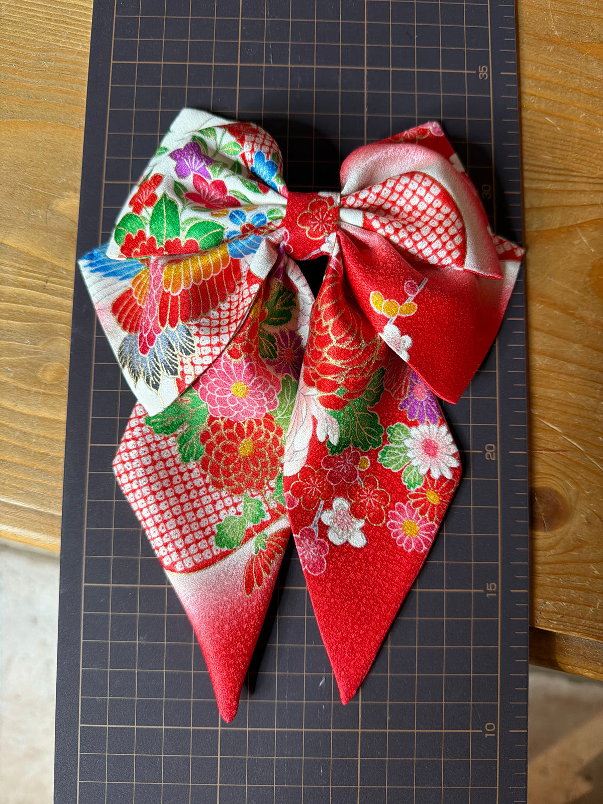 Barette pour les cheveux kimono japonais enfant en soie