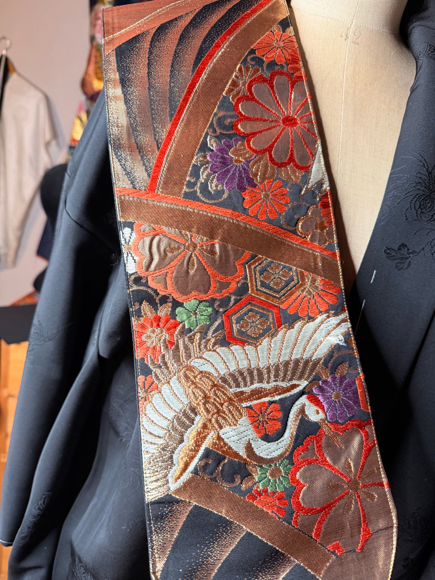 Ceinture Obi kimono japonais en soie